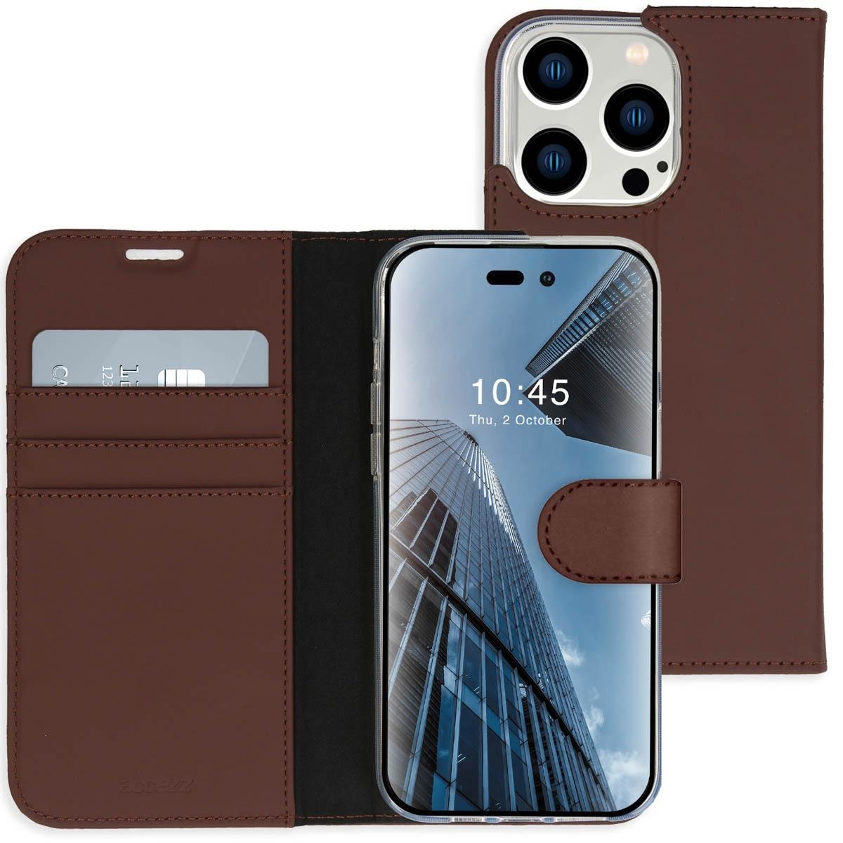 Accezz Wallet Case voor Apple iPhone 14 Pro Max Telefoonhoesje Bruin