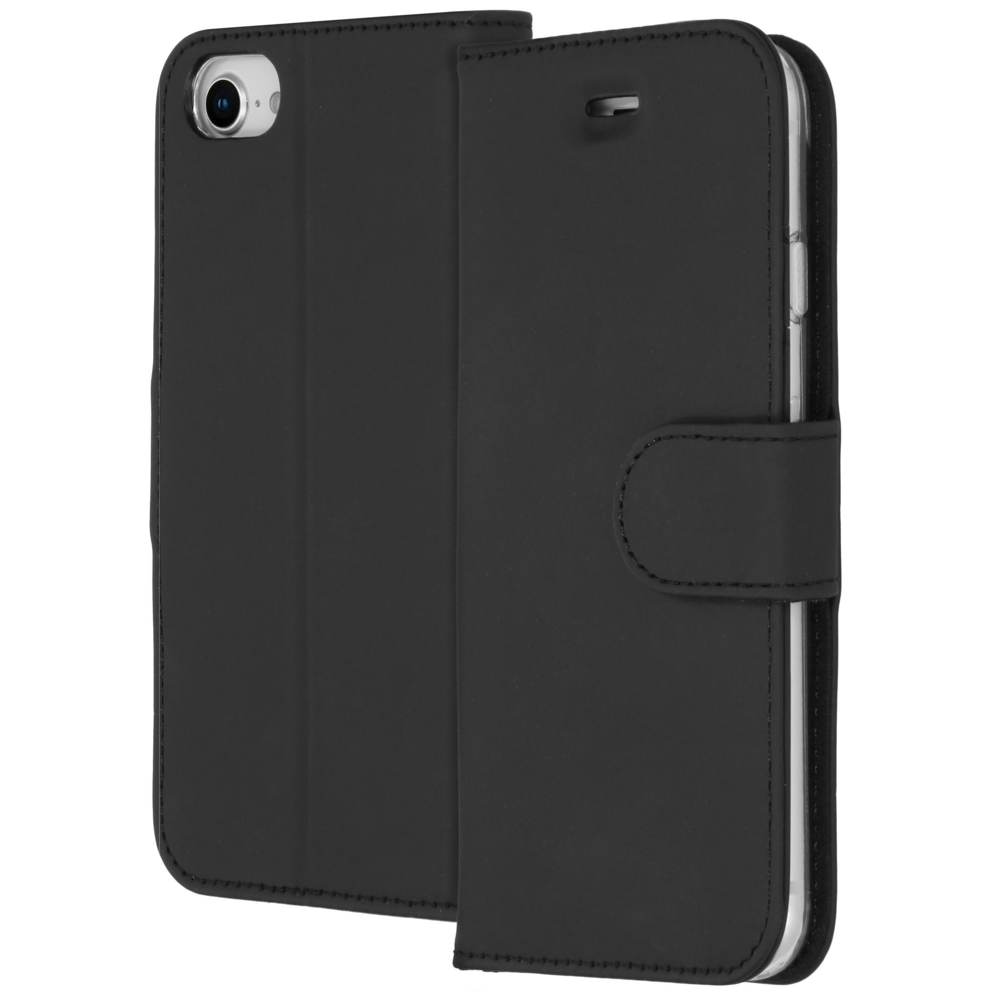 Accezz Wallet Case voor Apple iPhone SE (2022 / 2020) / 8 / 7 / 6(s) Telefoonhoesje Zwart