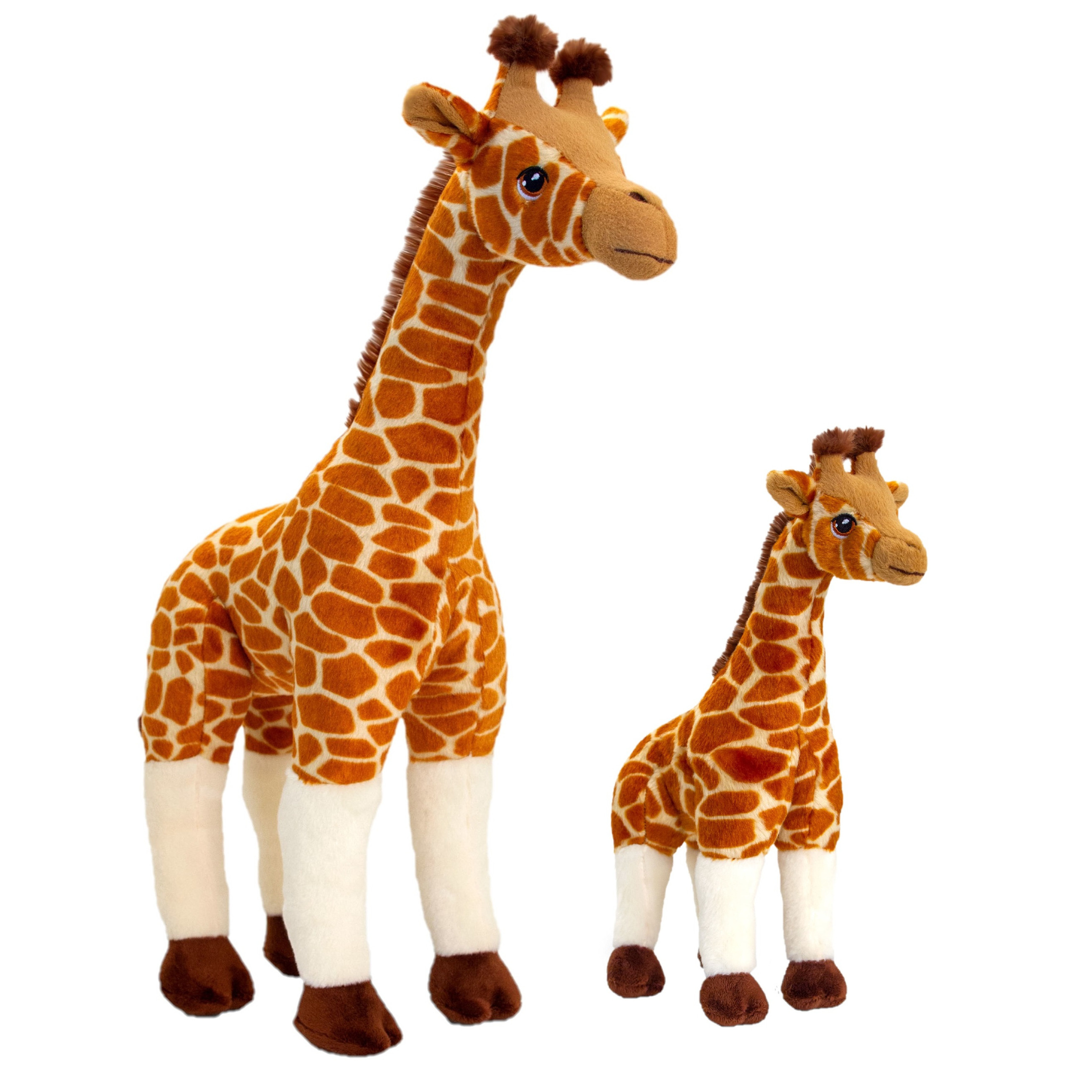 Keel Toys - Pluche knuffel dieren set 2x giraffes 30 en 50 cm -