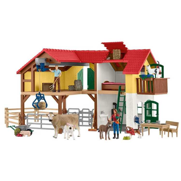 Schleich Farm World - Boerderij met stal en dieren speelfiguur 42407