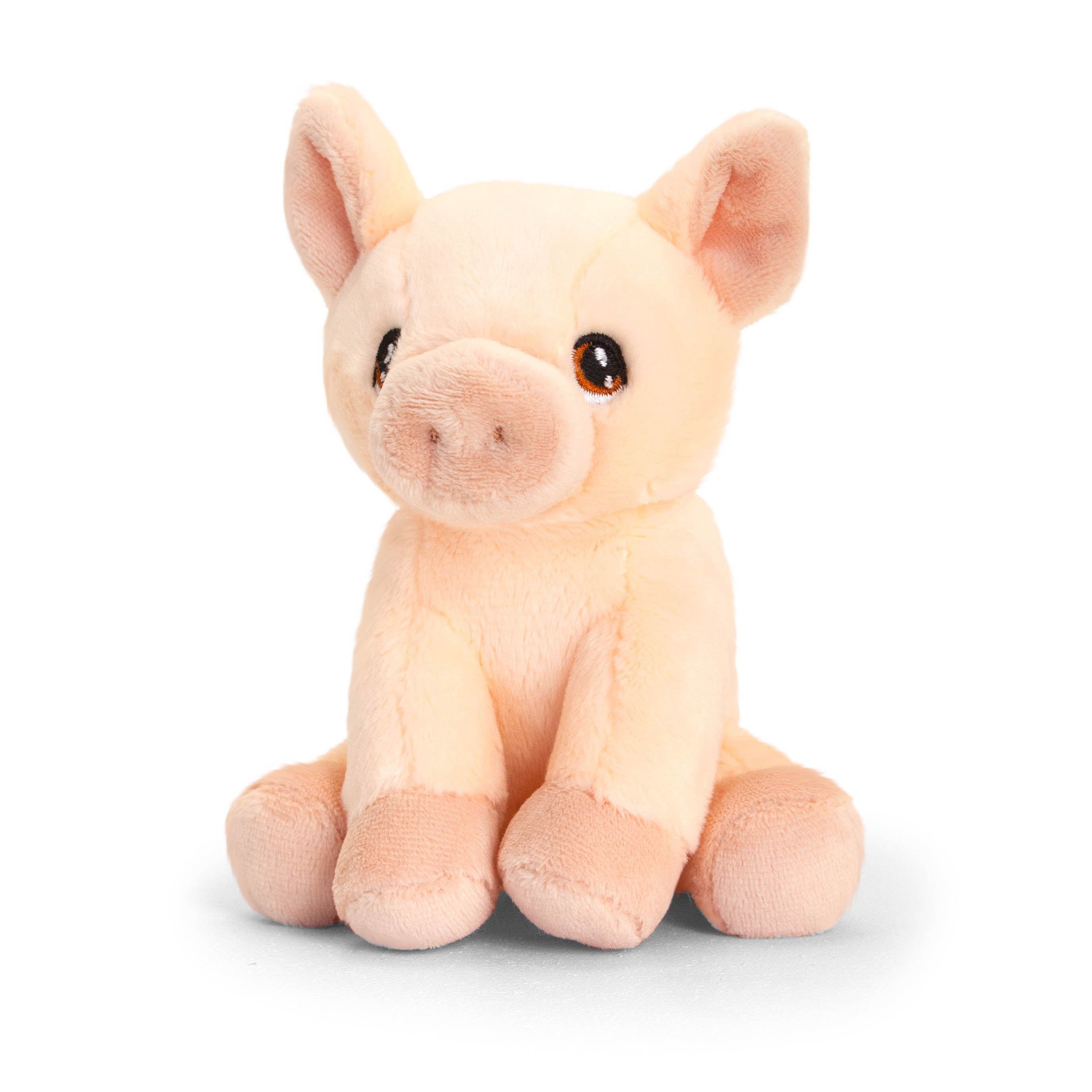Knuffel Varken - biggetje - dieren knuffels - pluche - 12 cm - boerderij - roze -