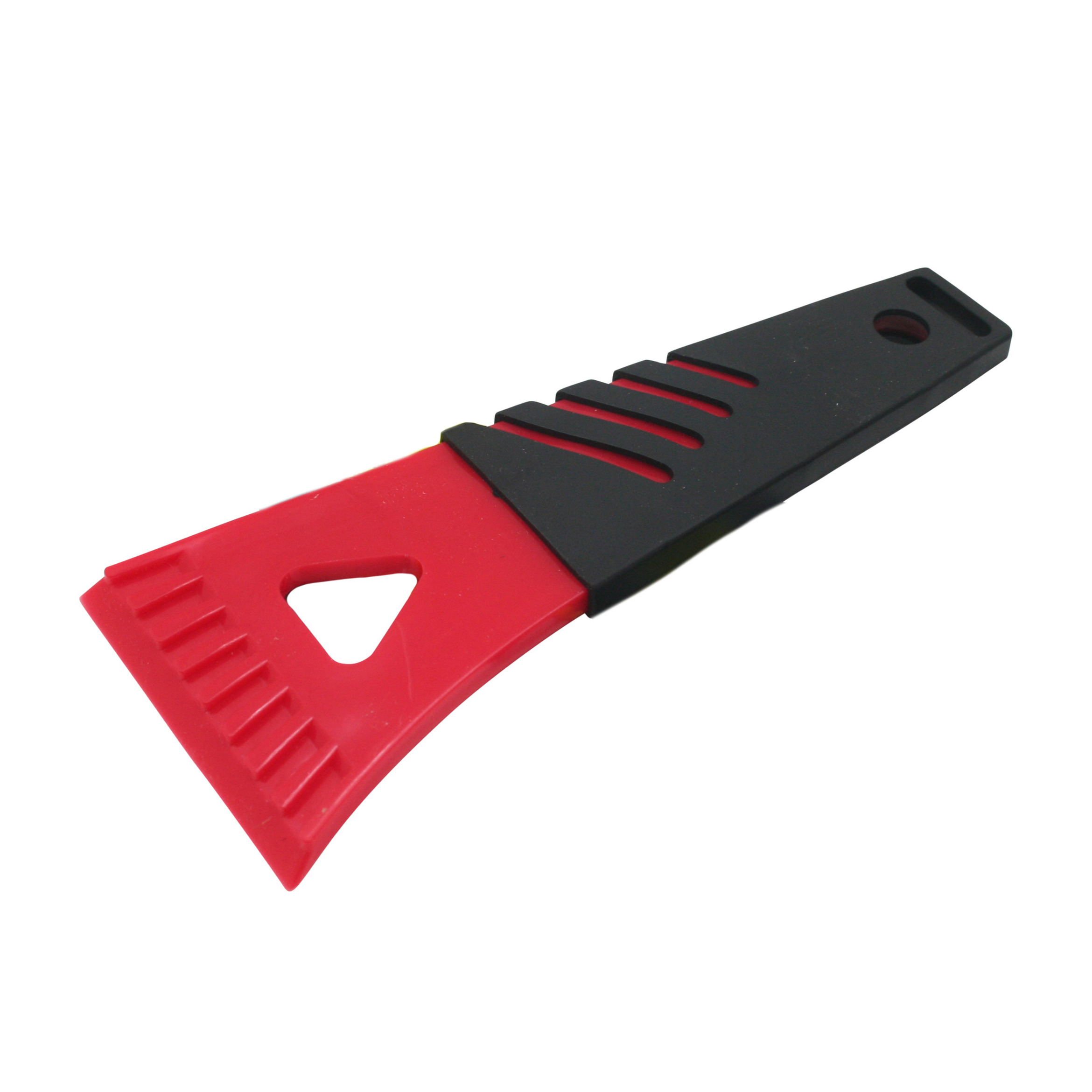 Kunststof ijskrabber/raamkrabber zwart/rood 18 cm -