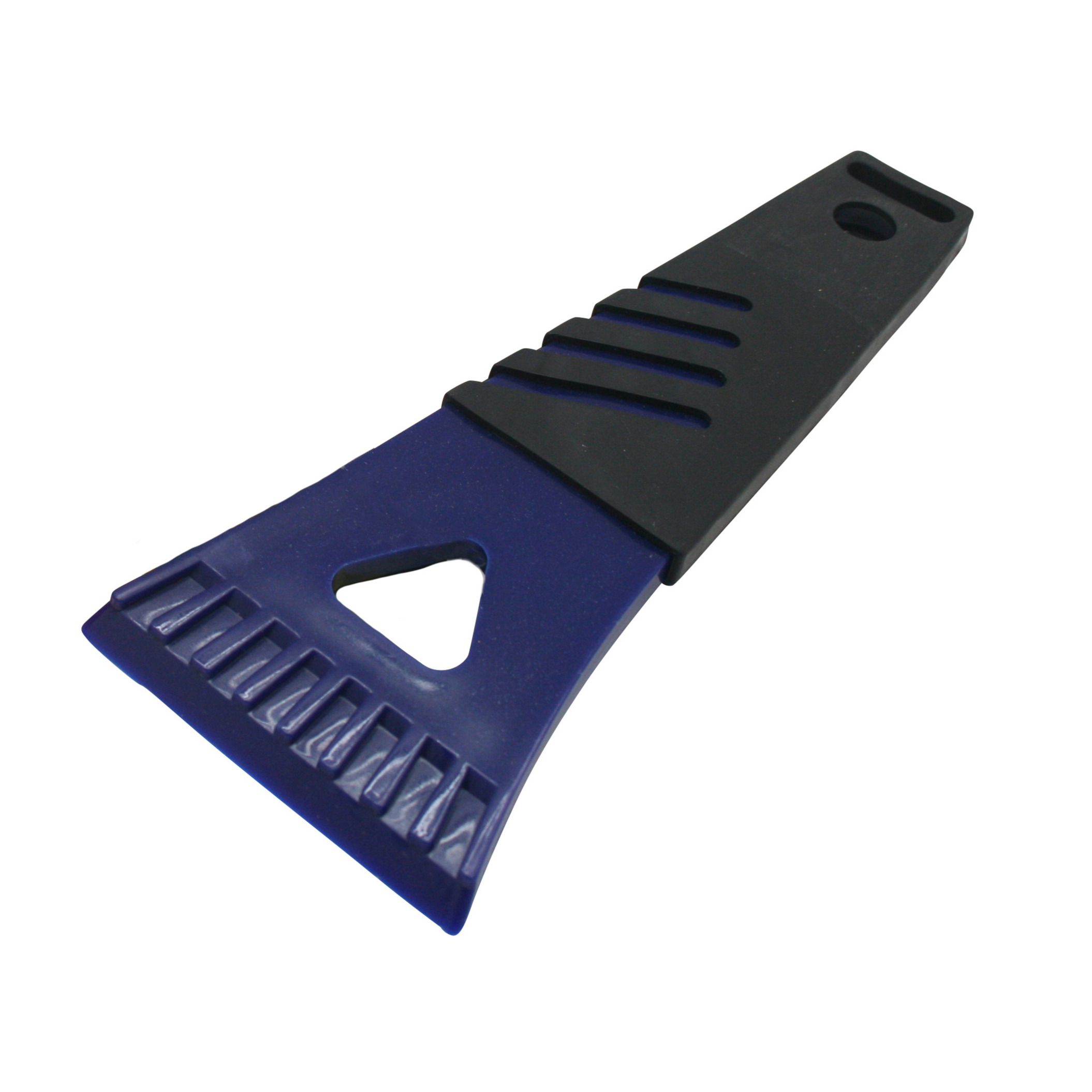 Kunststof ijskrabber/raamkrabber zwart/blauw 18 cm -