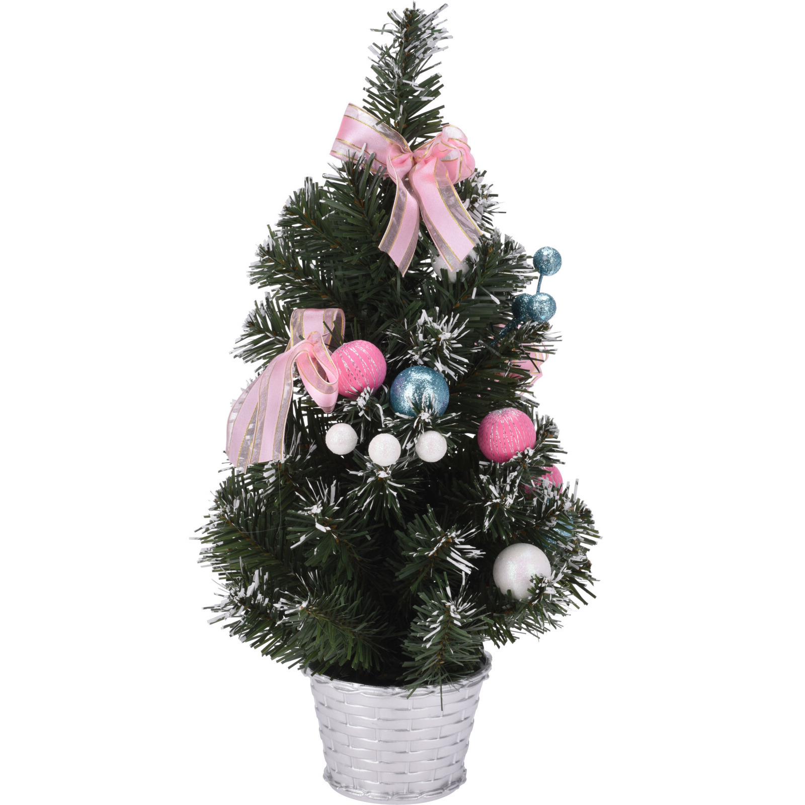 Kunstboom/kunst kerstboom inclusief kerstversiering 40 cm kerstversiering -