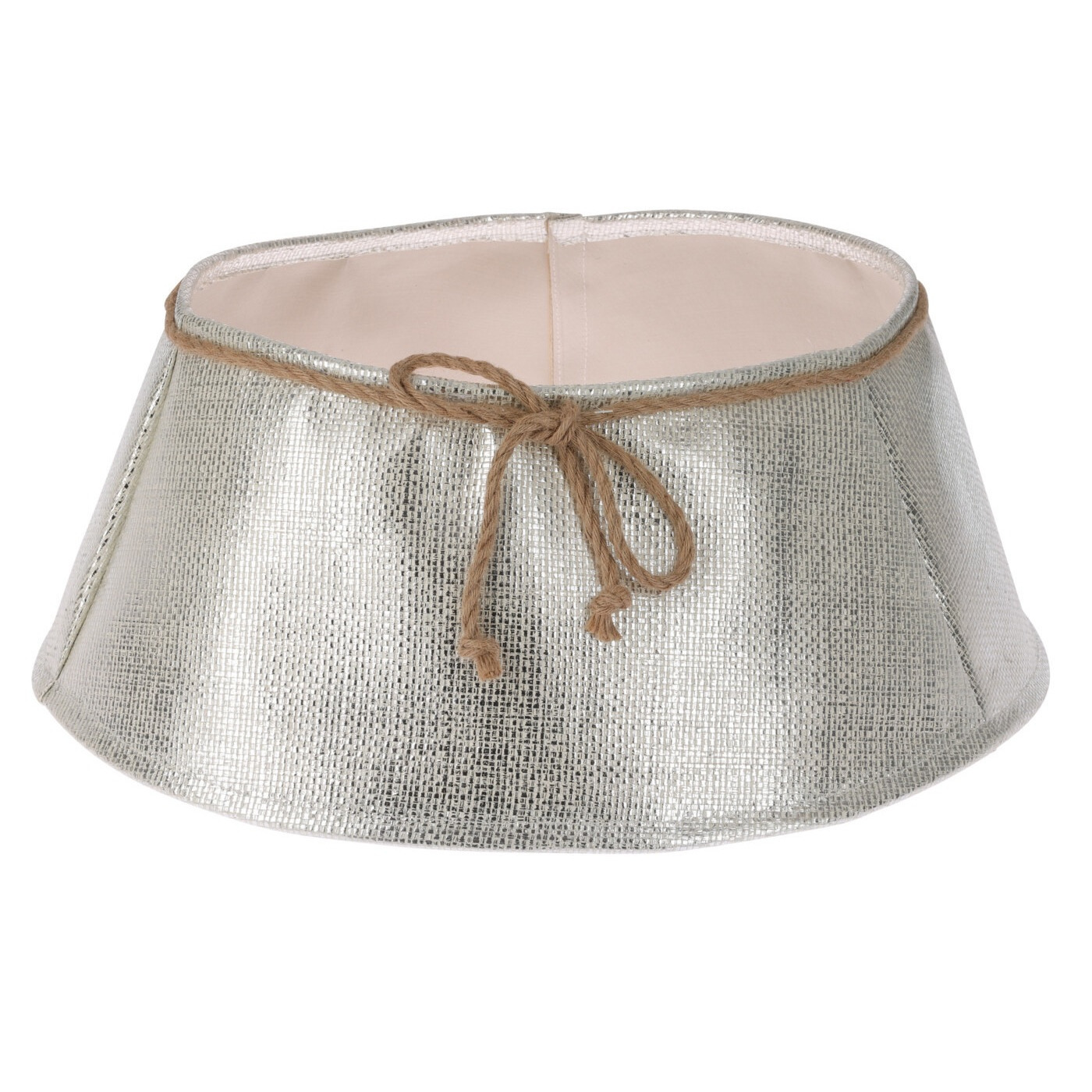 Kerstboomrok/kerstboommand zilver kunststof D60 x H25 cm voor een kerstboom tot 210 cm -