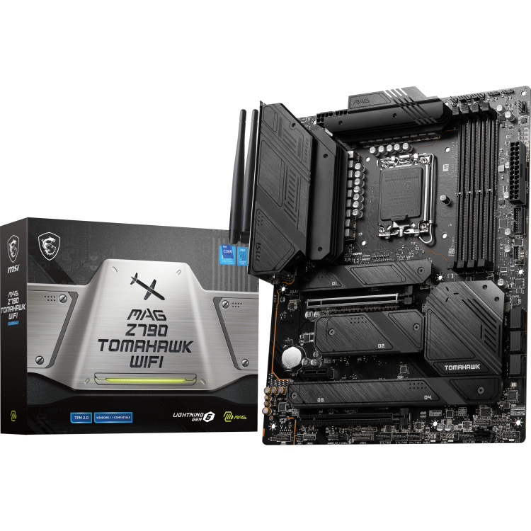 MSI MAG Z790 TOMAHAWK WIFI moederbord RAID, 2.5 Gb-LAN, WLAN, BT, Sound, ATX