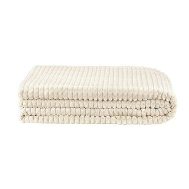 Plaid Kyra XXL - beige - 240x220 cm - Leen Bakker