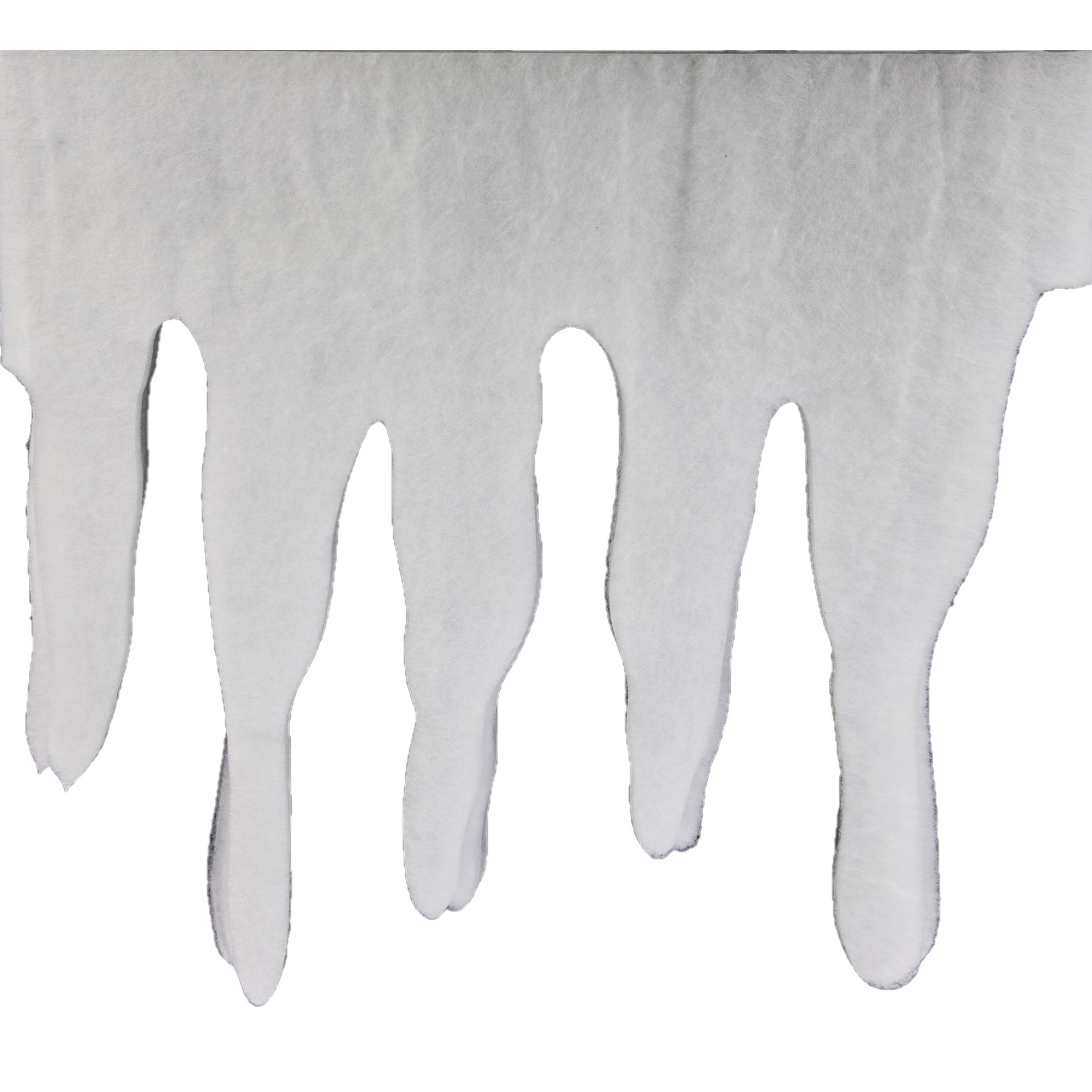 Ijspegelrand - wit - 200 x 35 - polyester - sneeuwrand - sneeuw versiering - raamdecoratie -