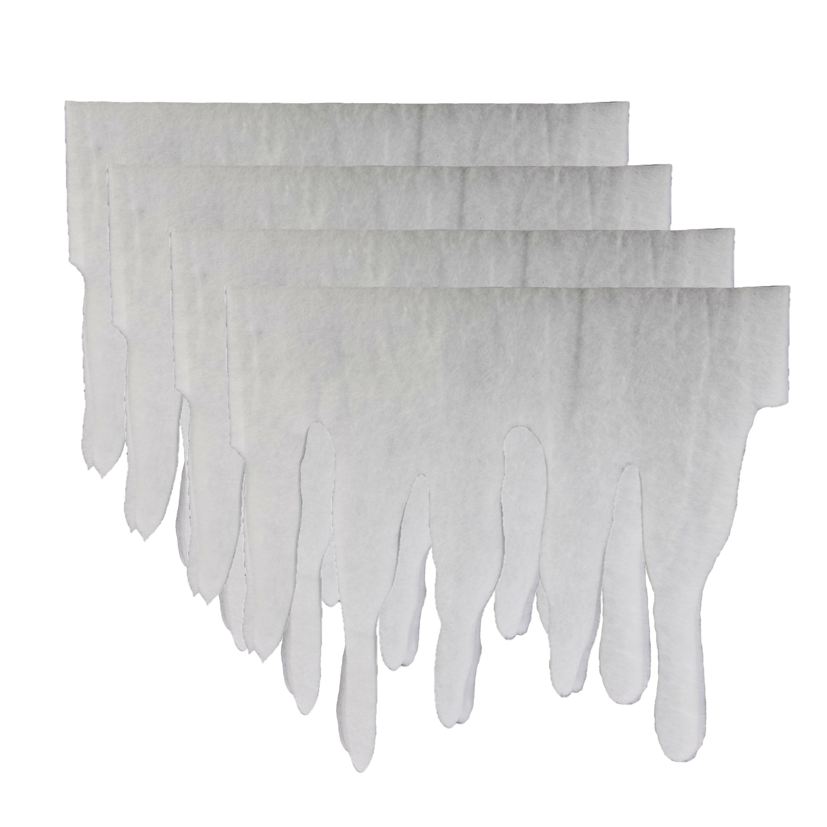 4x stuks ijspegelranden/sneeuwranden wit 200 x 35 sneeuwversiering -