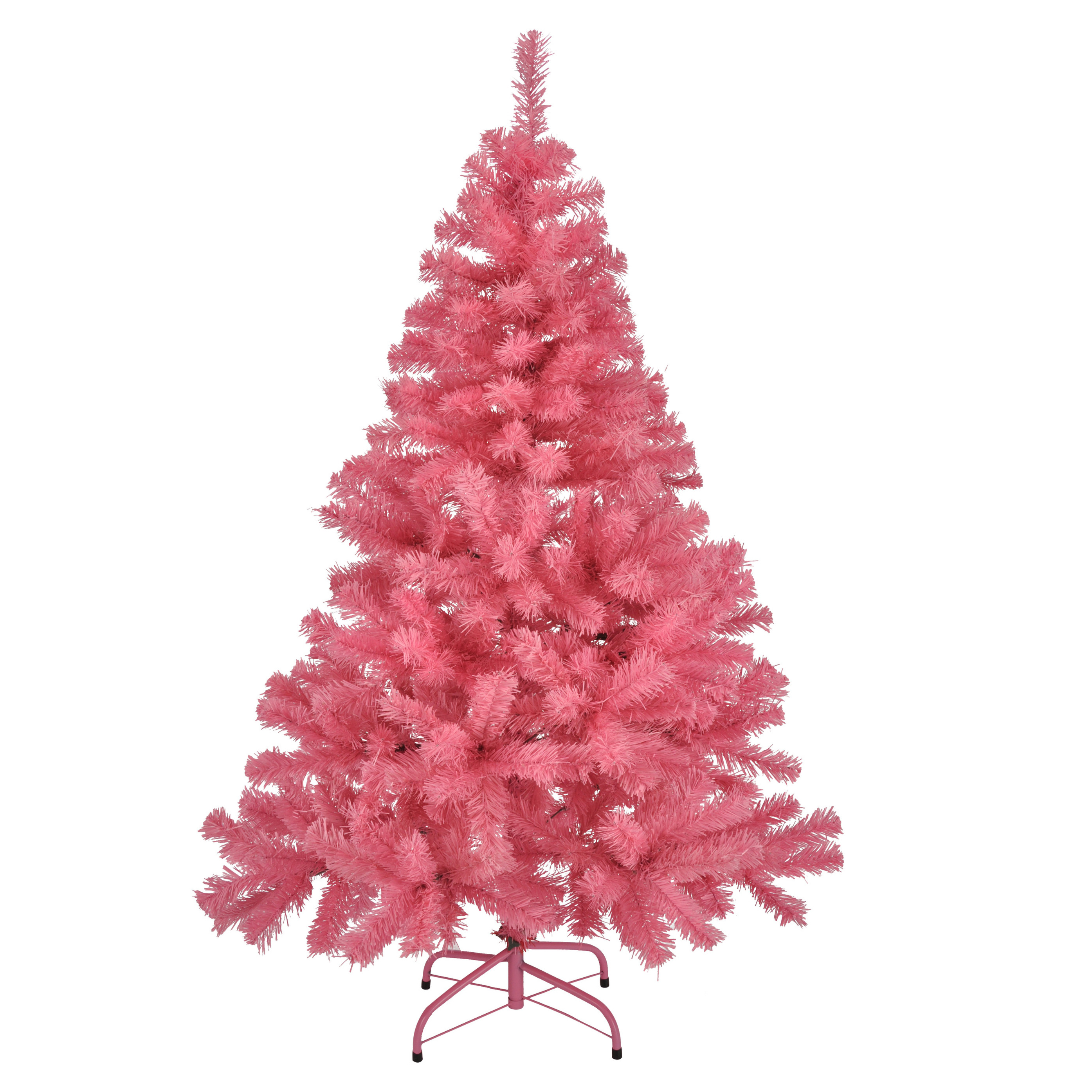 Kunst kerstboom/kunstboom roze 120 cm -
