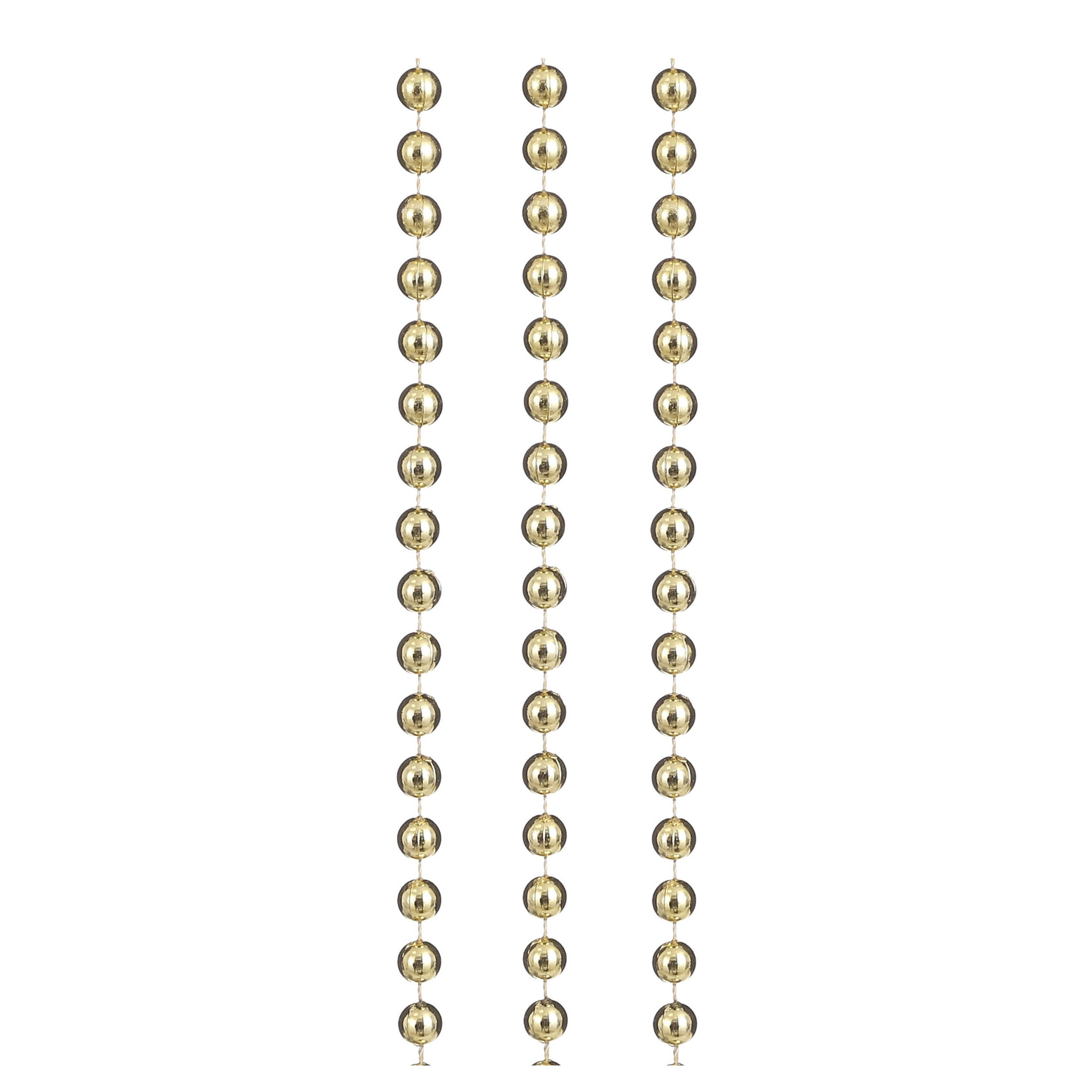 1x stuks kerstboom kralenslingers goud 500 cm kerstslingers -