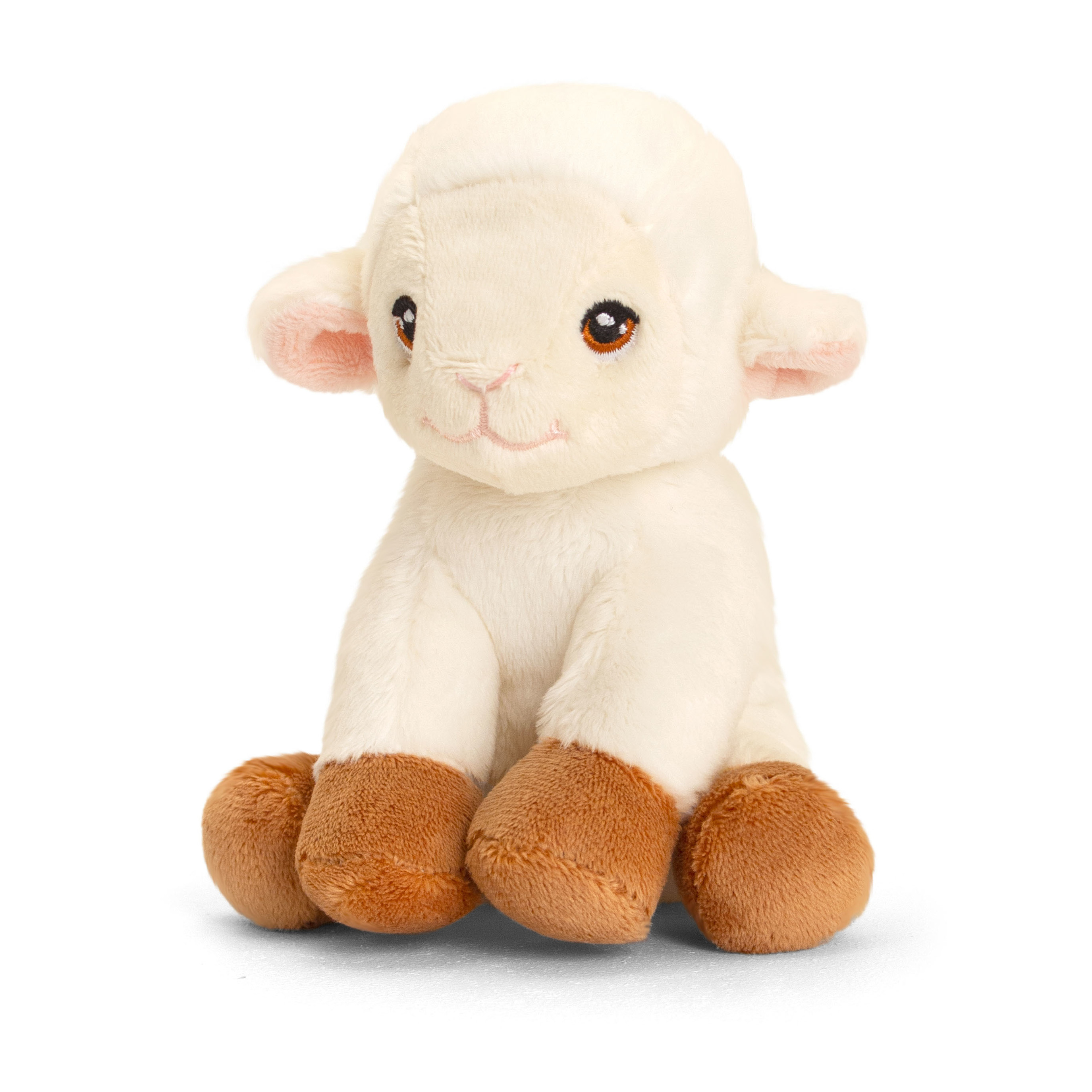 Pluche knuffel dier schaap/lammetje 12 cm -