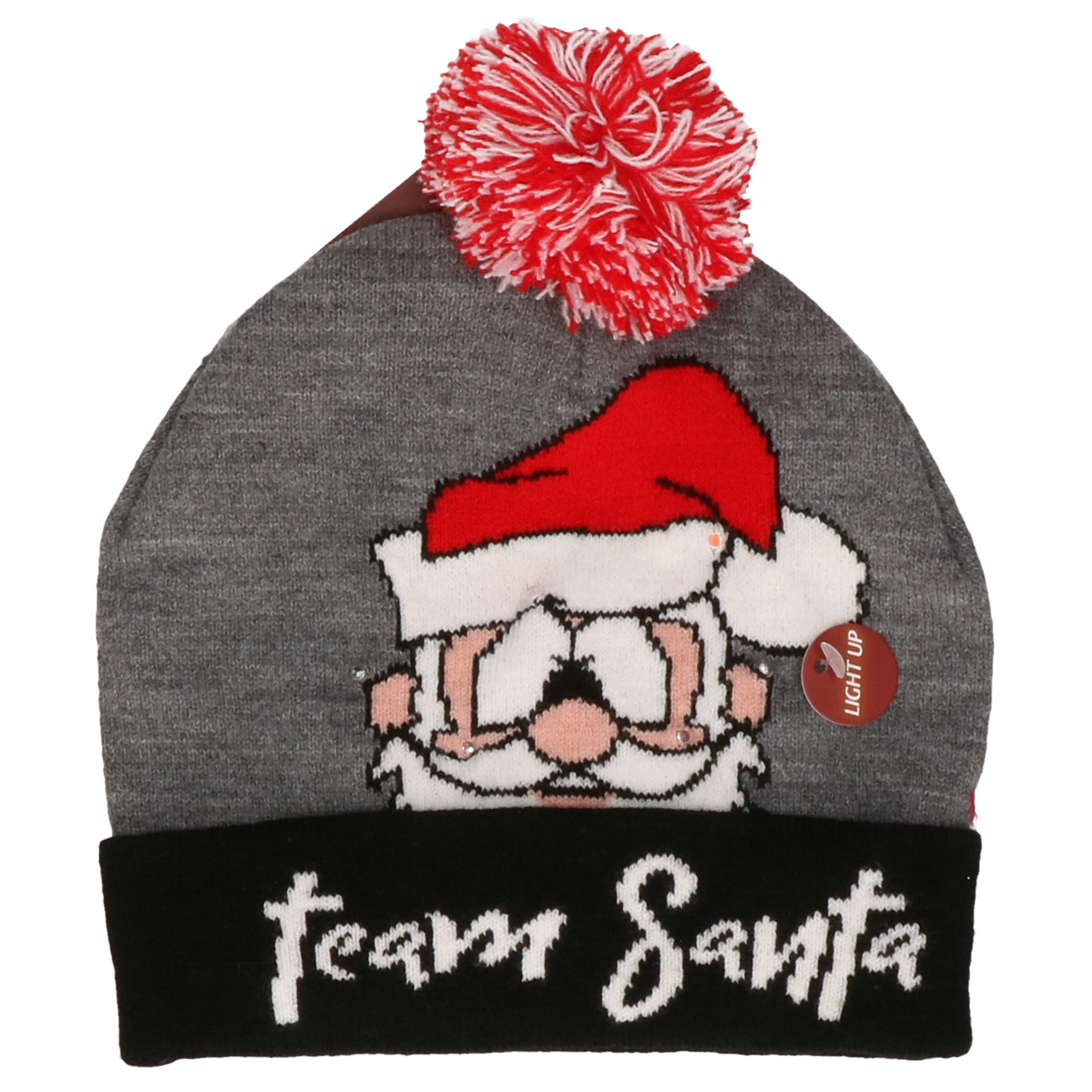 Foute kerstmutsen/mutsen/wintermutsen Team Santa met verlichting -