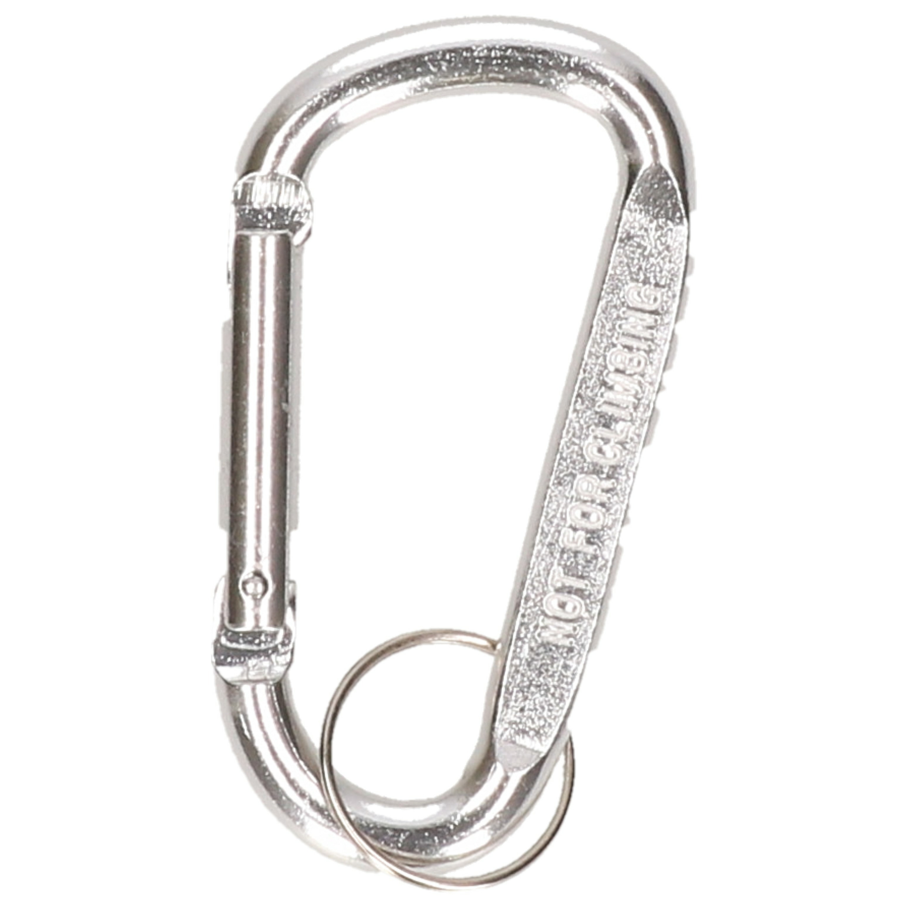 Karabijnhaak metaal zilver 8 cm -