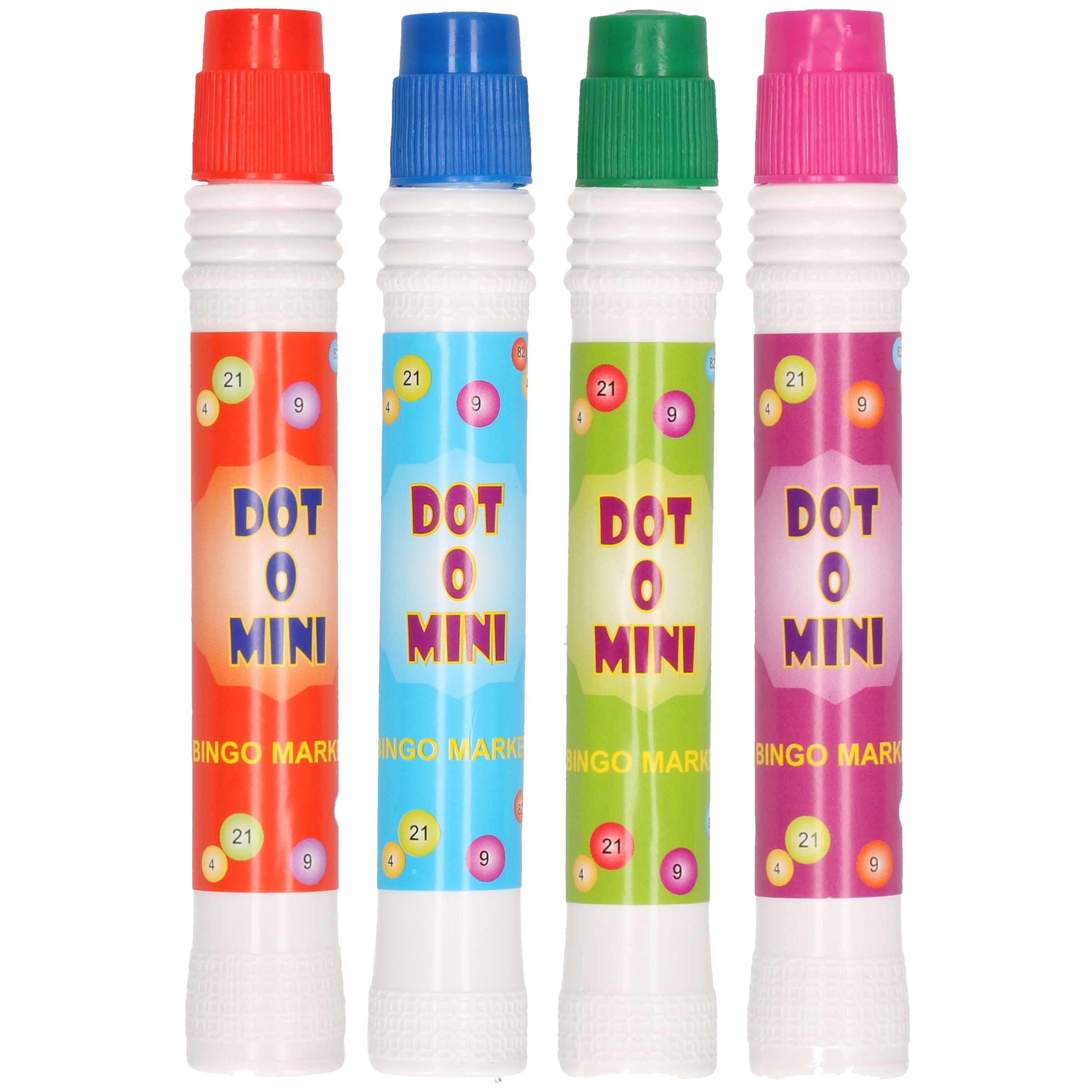 Setje Bingostiften in 4x verschillende kleuren -