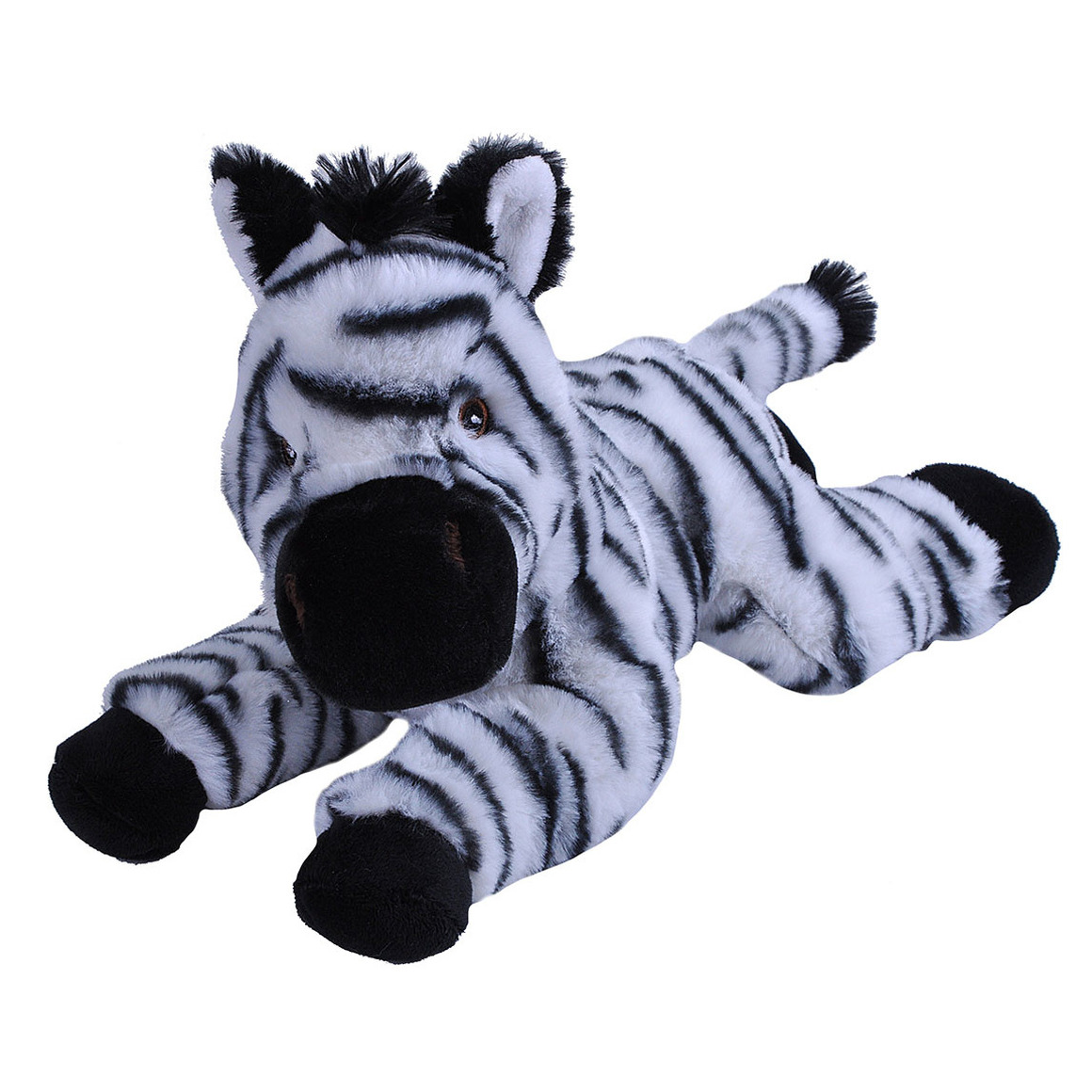 Wild Republic pluche knuffel dieren Eco-kins zebra - 30 cm -