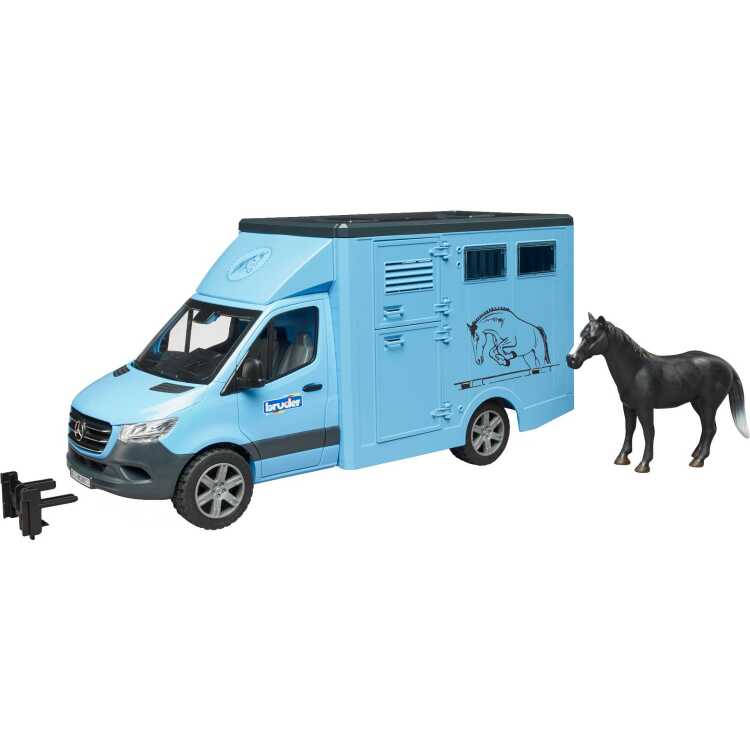 bruder MB Sprinter dierentransporter met paard modelvoertuig 02674