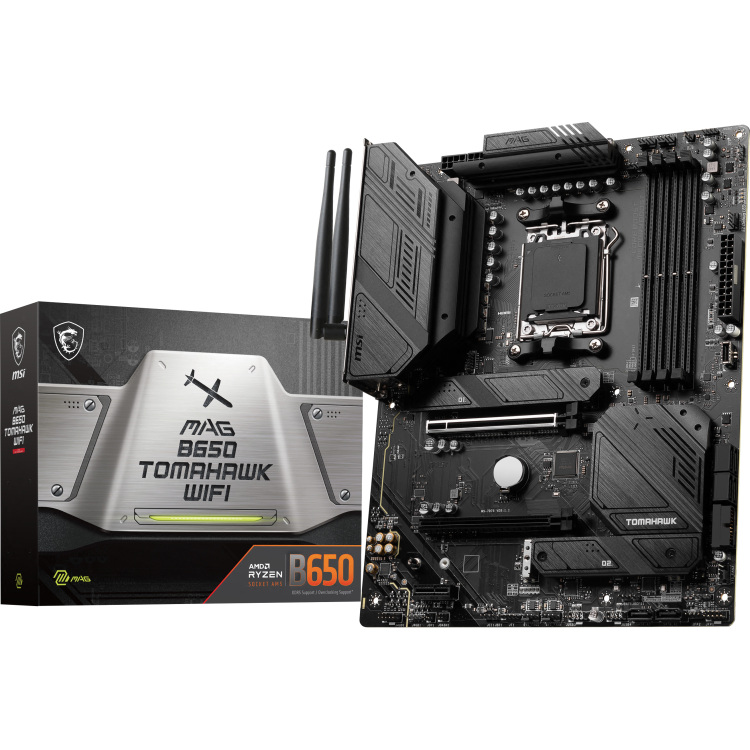MSI MAG B650 TOMAHAWK WIFI moederbord RAID, 2.5 Gb-LAN, WLAN, BT, Sound, ATX