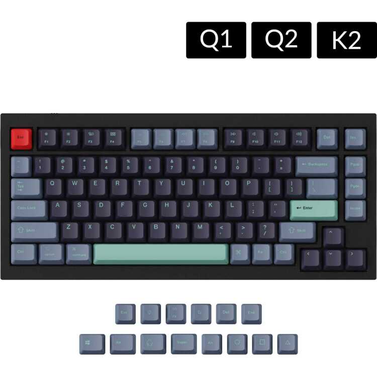 Keychron JM-43 OEM Dye-Sub PBT Keycap Set - Hacker keycaps