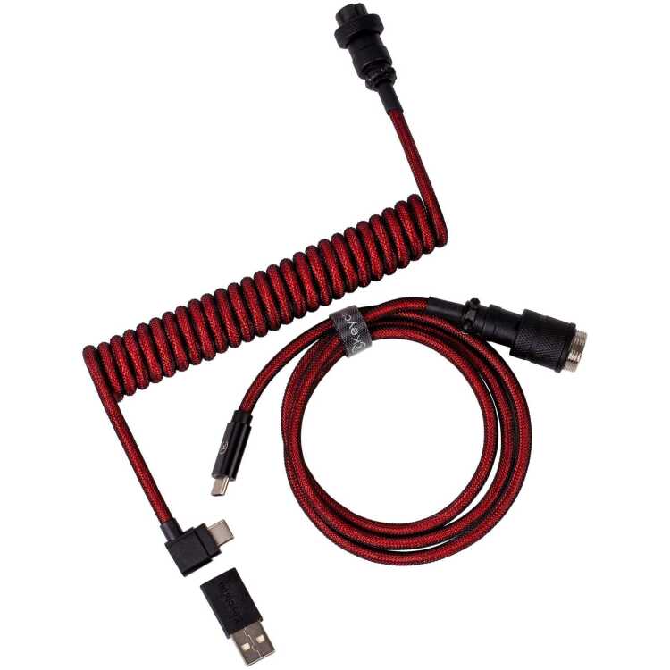 Keychron Premium Coiled Aviator Cable, Angled kabel 1,08 meter