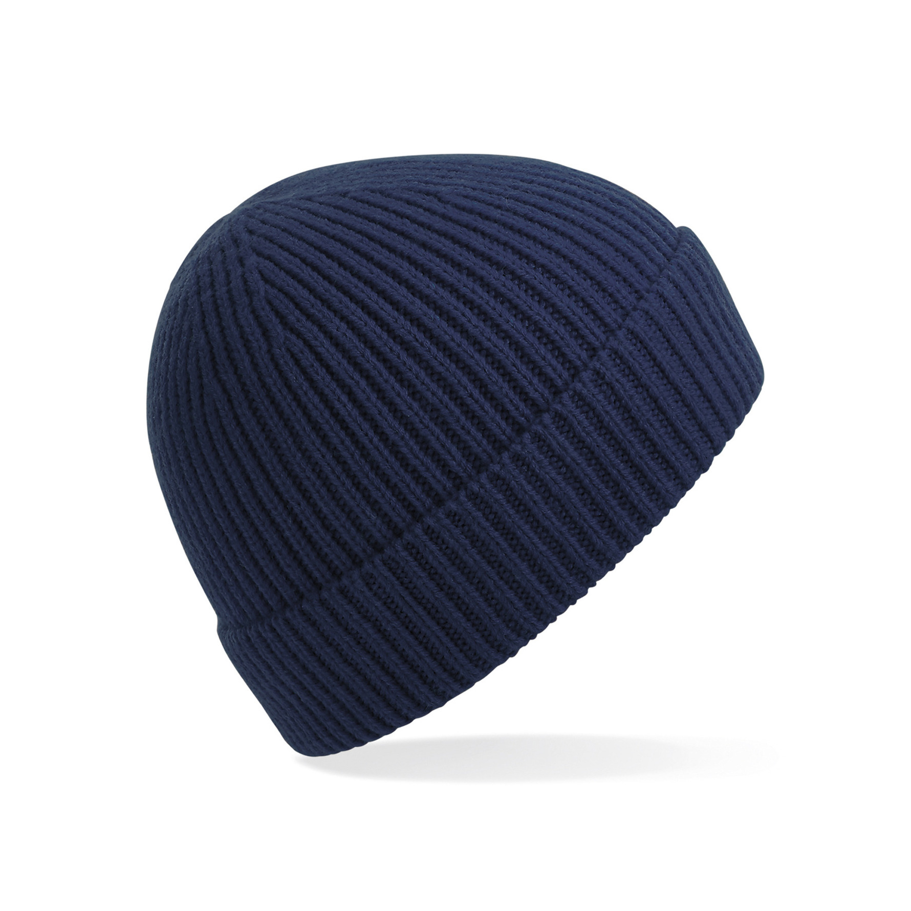 Wintermuts gebreide beanie donkerblauw voor volwassenen polyacryl -