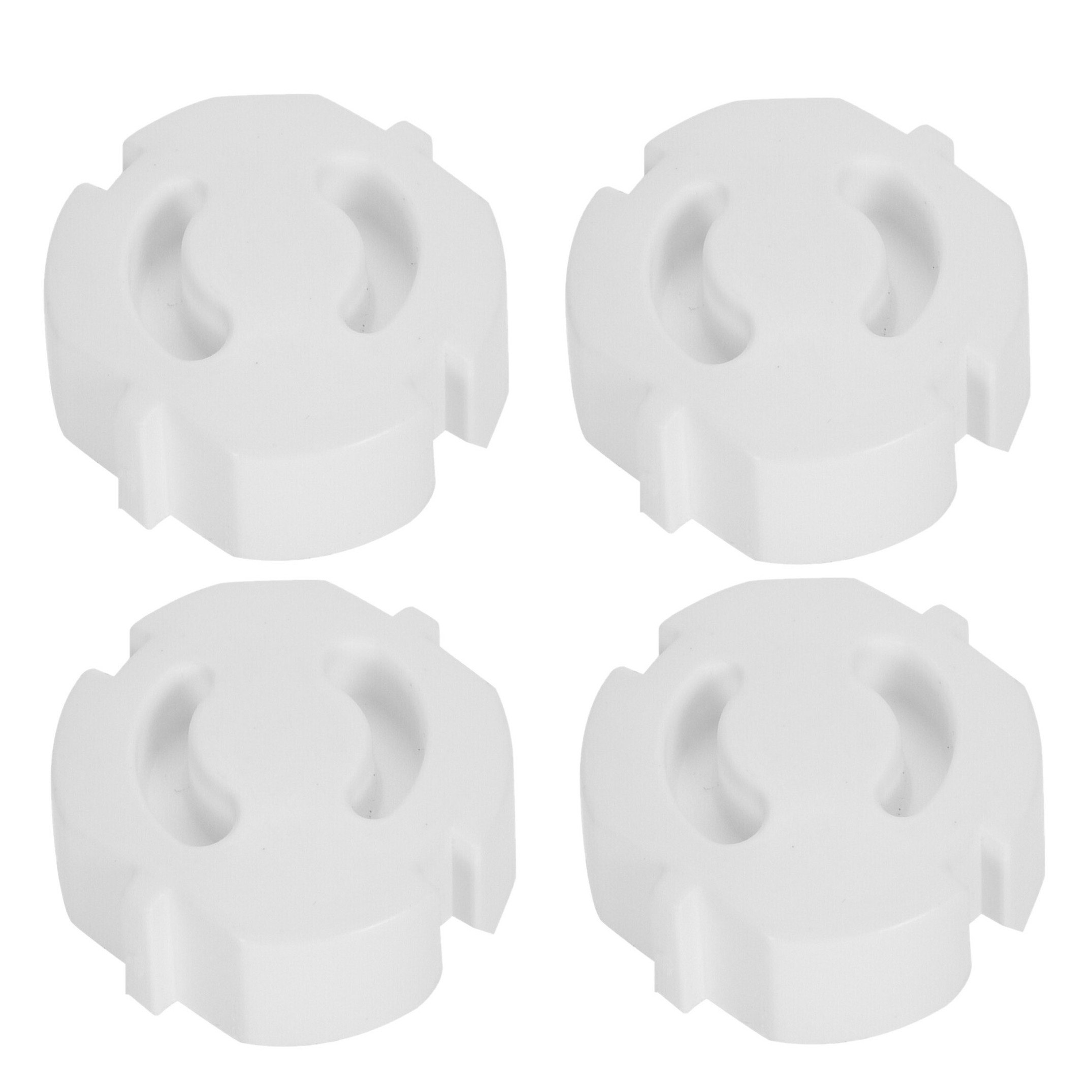 Stopcontact beveiliging klemmetjes/beveiligers - Set van 16x stuks wit -