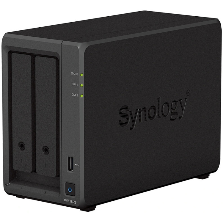 Synology DVA1622 netwerk video recorder 2x 3.5" HDD slots