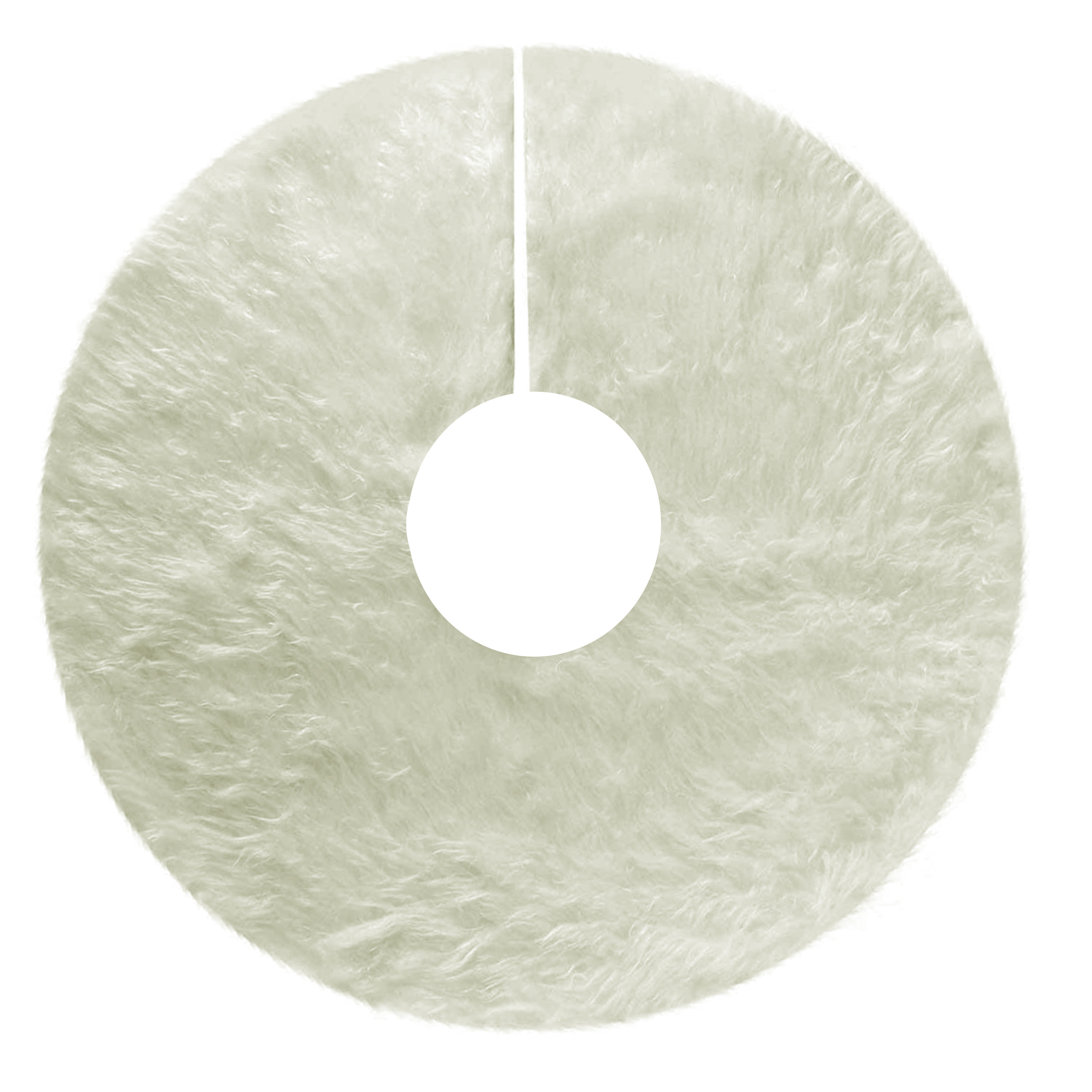 Flexibele kerstboom rok/kleed voor de kerstboom harige stof creme wit 120 cm -