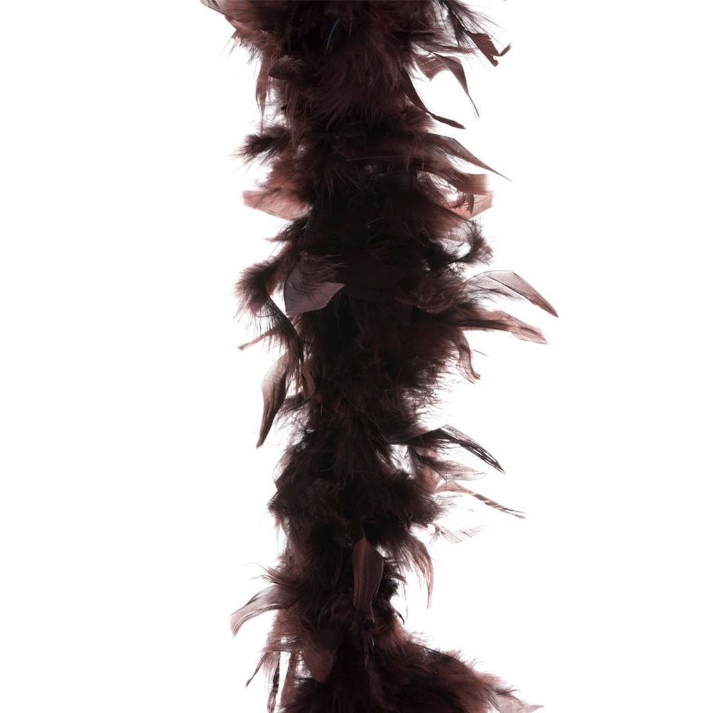 Boa kerstslinger - veren - bruin - 200 cm - kerstversiering - slingers -