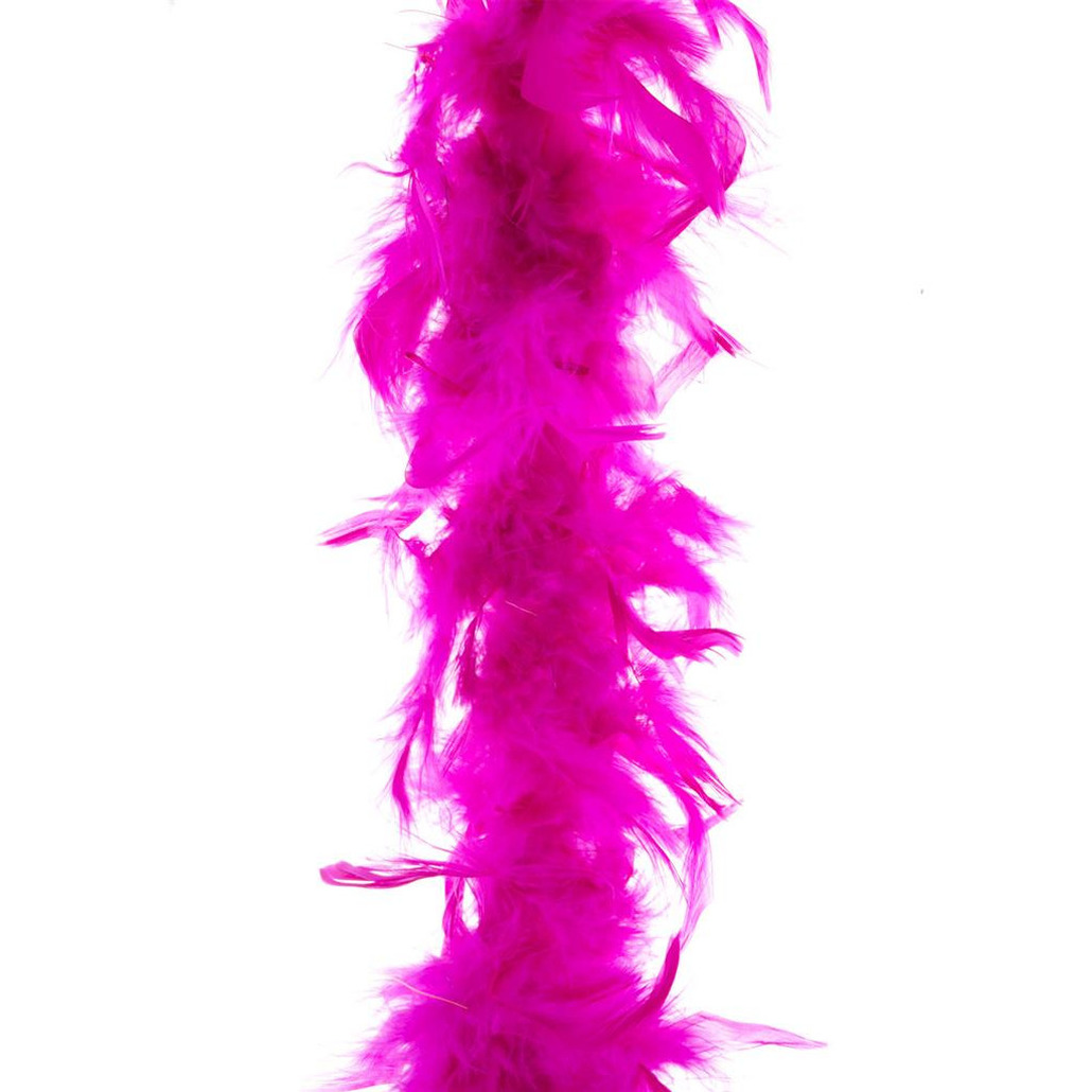 Boa kerstslinger - veren - fuchsia roze - 200 cm - kerstversiering - slingers -