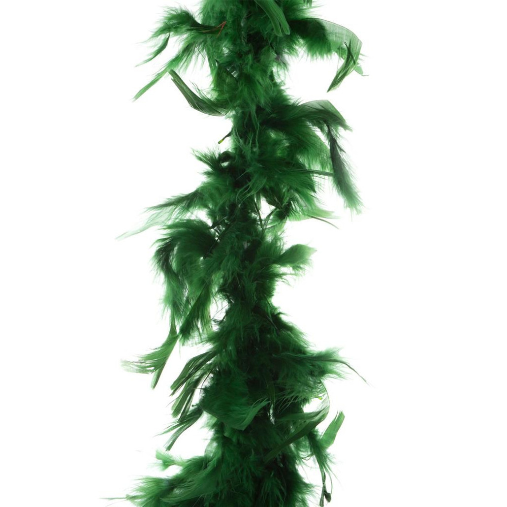 Boa kerstslinger - veren - donkergroen - 200 cm - kerstversiering - slingers -