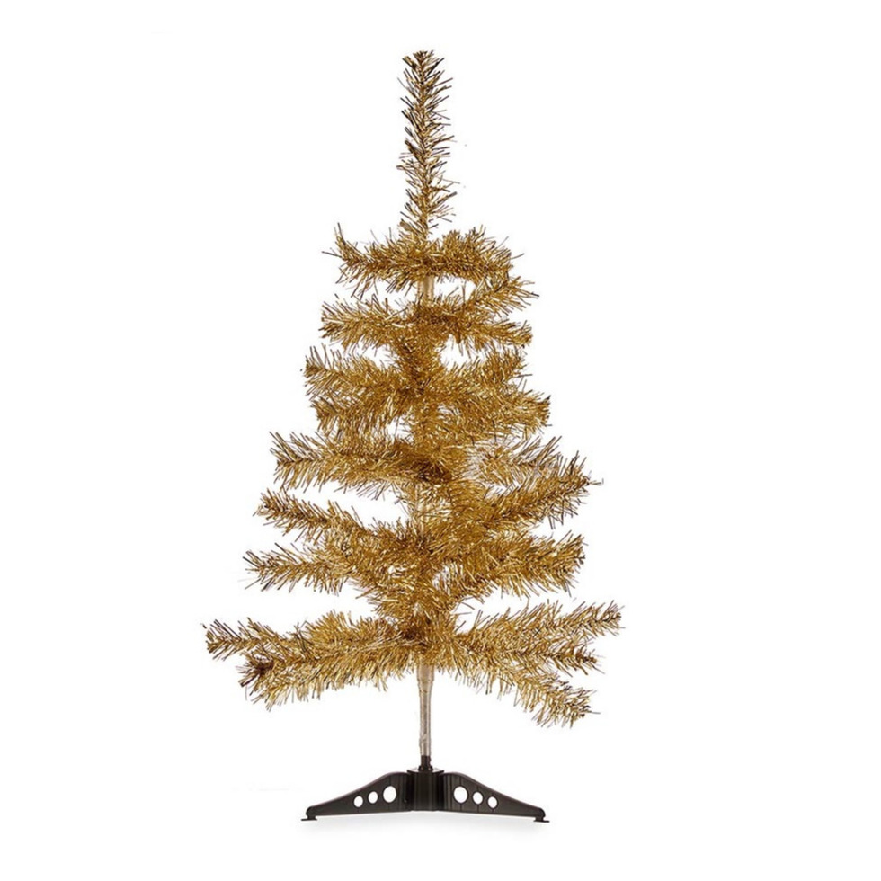 Kleine glitter bronzen kerstboom van 60 cm -