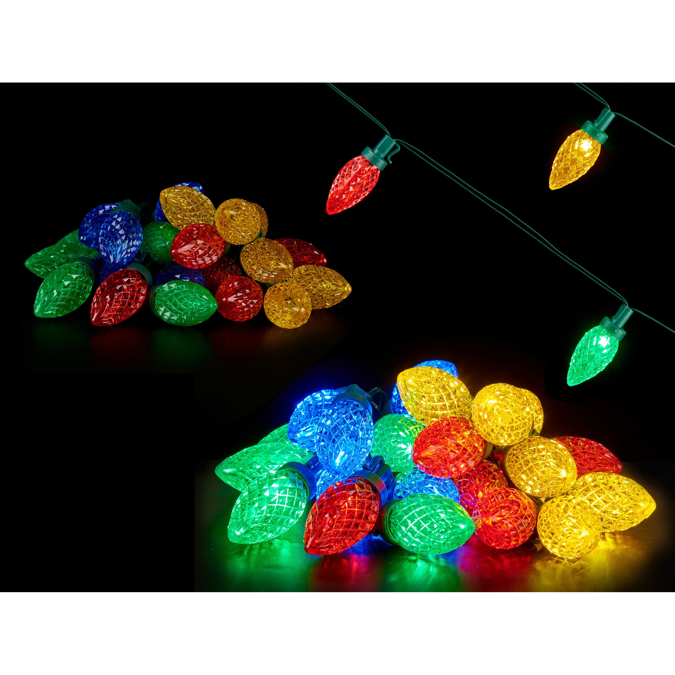 Krist+ Lichtsnoer - 500 cm - 25 LEDs - gekleurd - batterij -