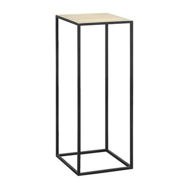 Plantentafel Hugo - zwart/goudkleur - 79x30x30 cm - Leen Bakker