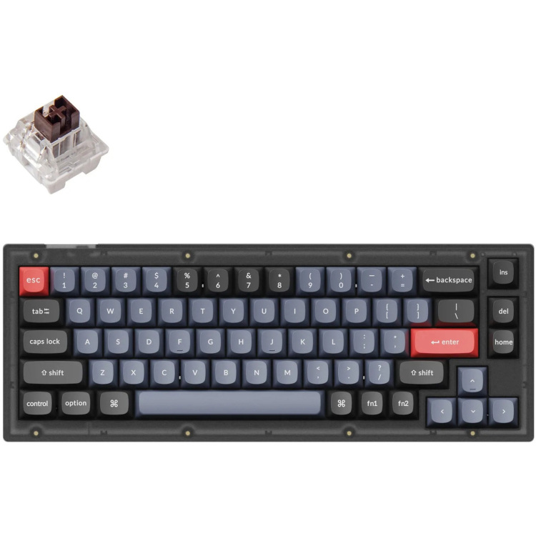 Keychron V2-A3 gaming toetsenbord RGB leds, 65%, Double-shot PBT, hot swap