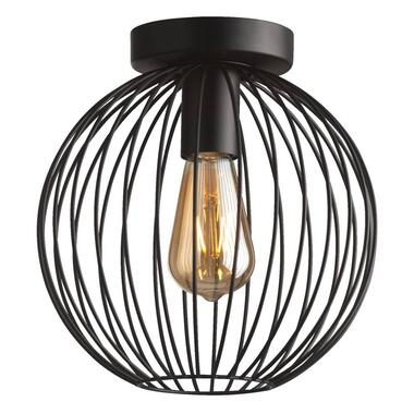 Plafondlamp Xavier - zwart - 25,5xØ25 cm - Leen Bakker