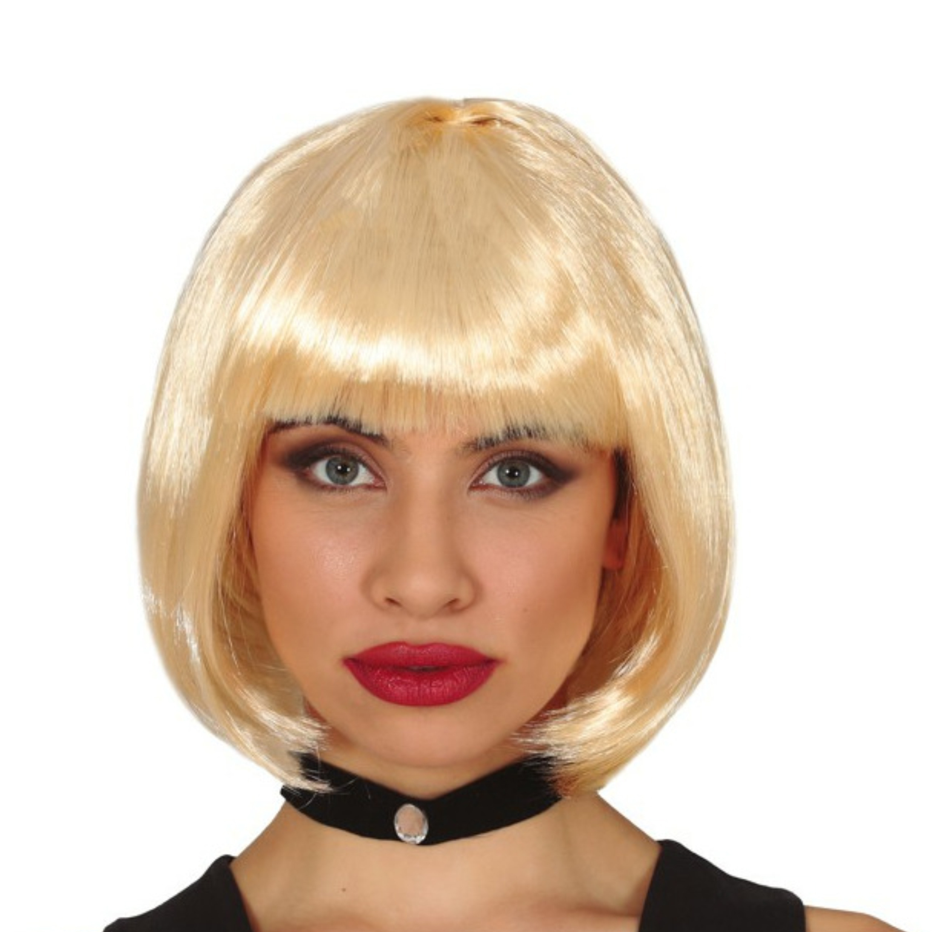 Carnaval verkleed damespruik met kort blond haar -