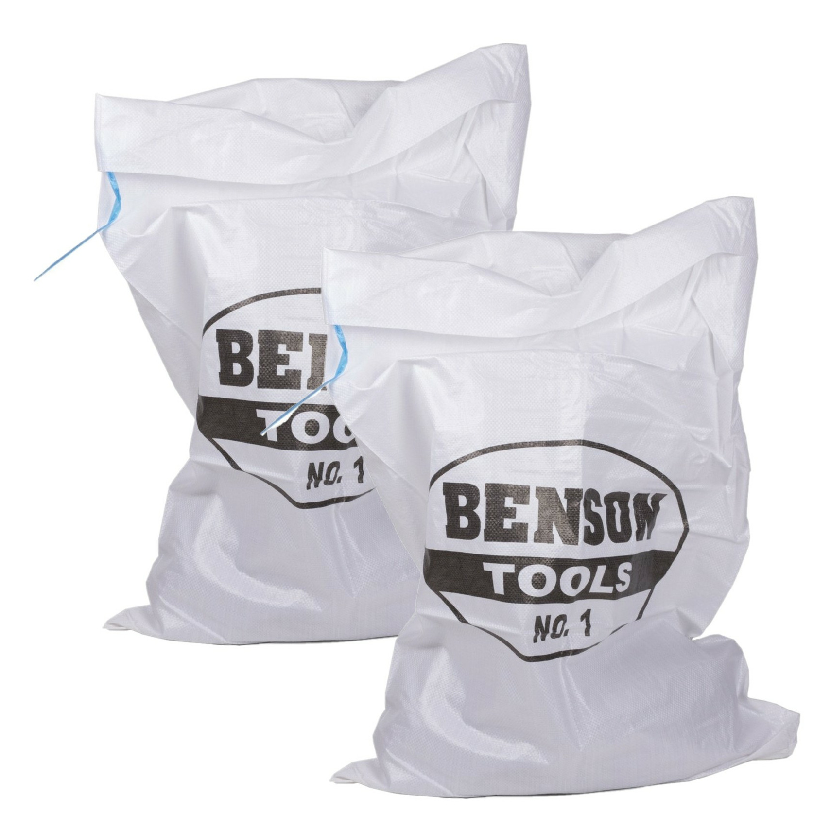 10x Benson Afvalzakken/vuilniszakken met trekband 100 x 65 cm -