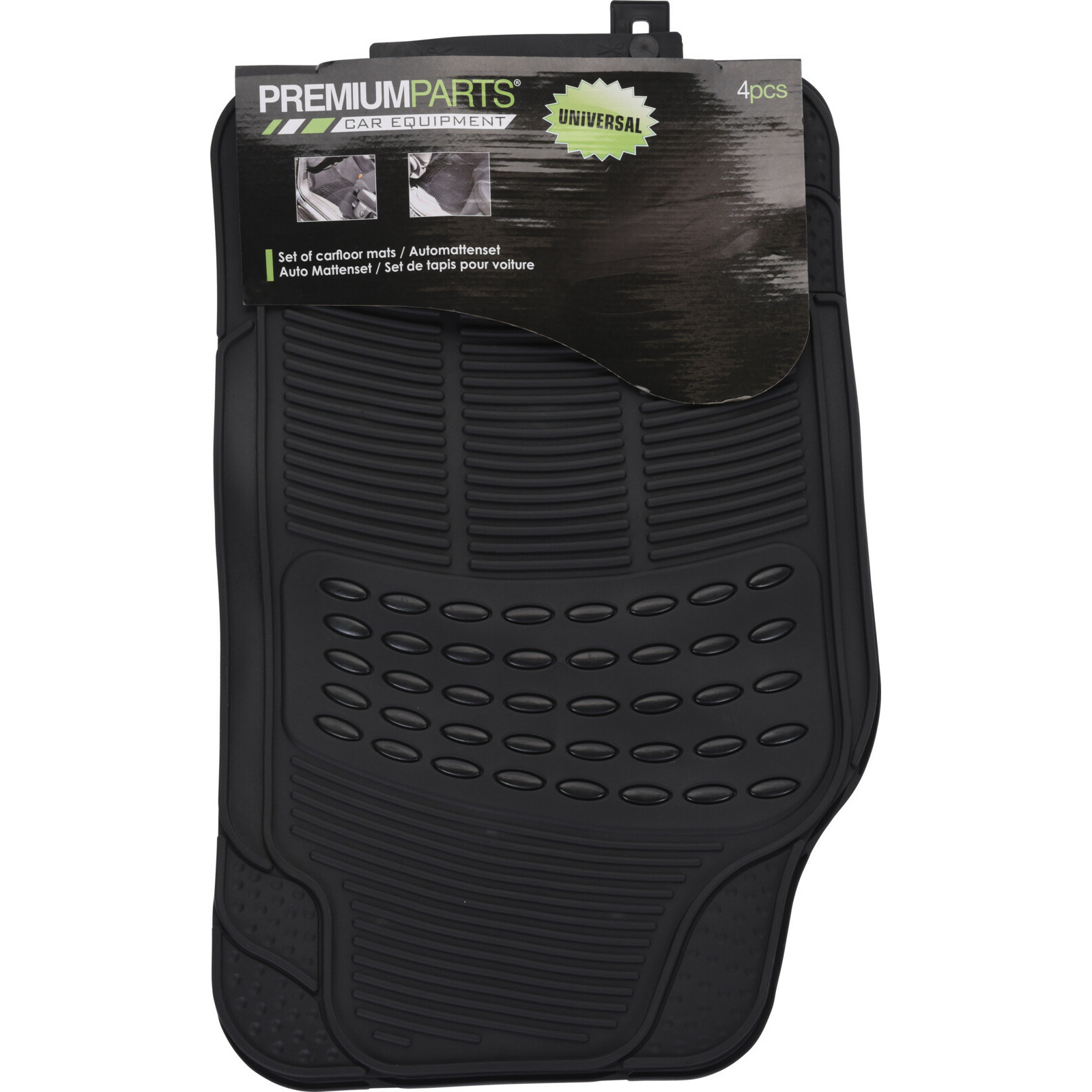 Premium Parts Automattenset - 4-delig - zwart - universeel - anti slip -