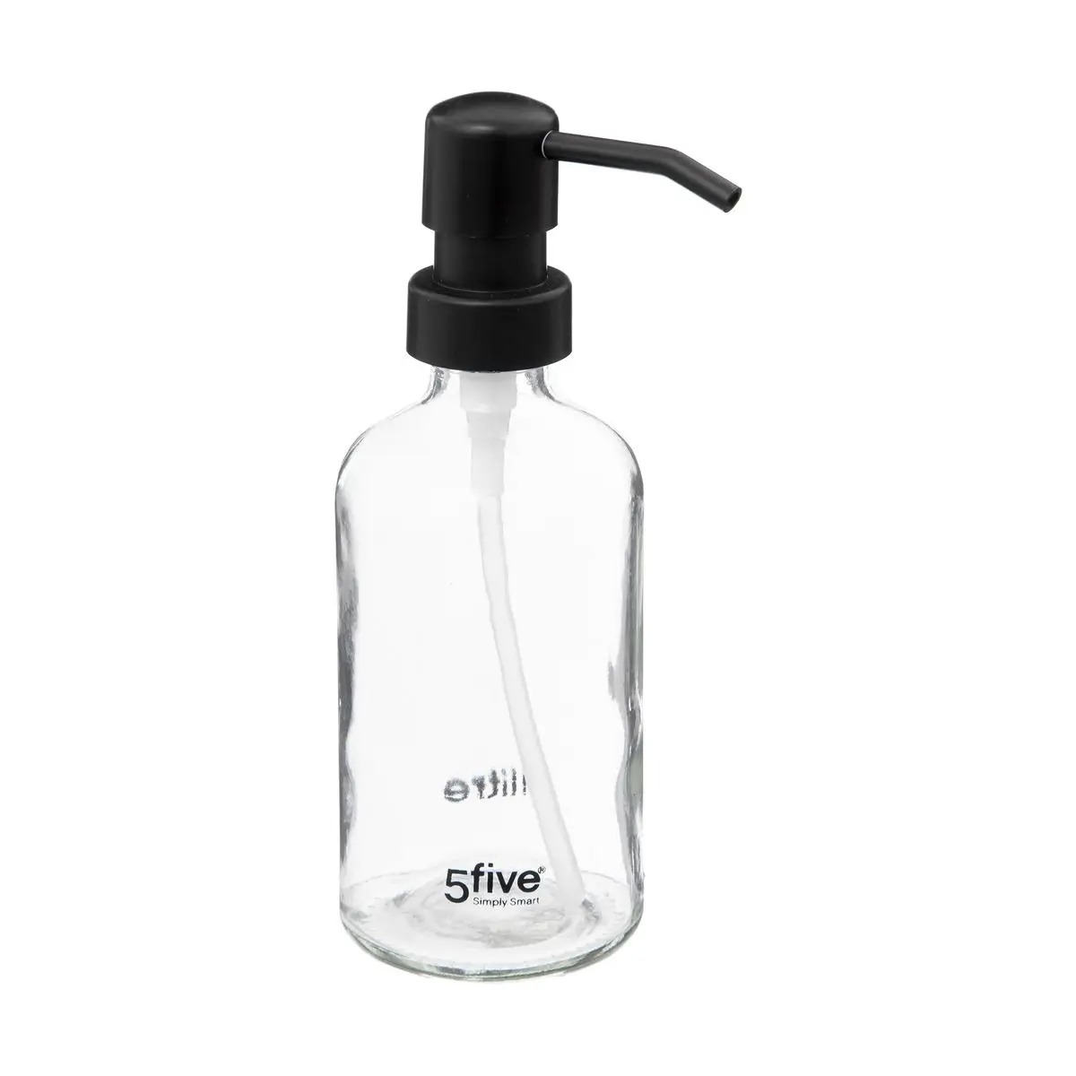 Zeeppompje/zeepdispenser van glas - transparant - 250 ml -