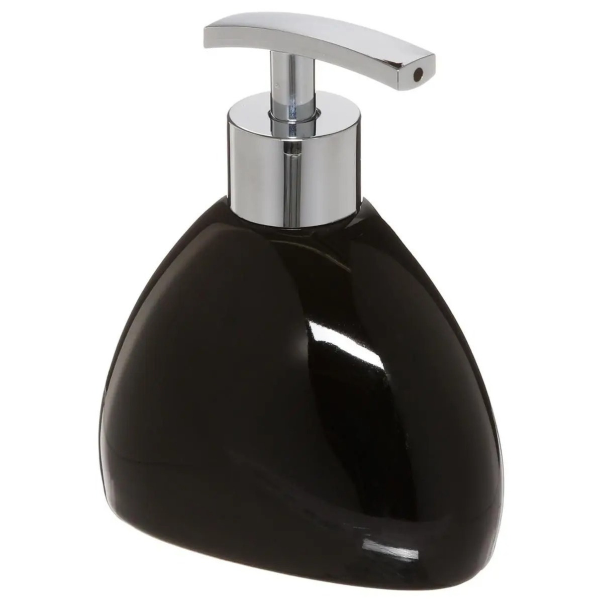 Zeeppompje/zeepdispenser van keramiek - zwart - 300 ml -