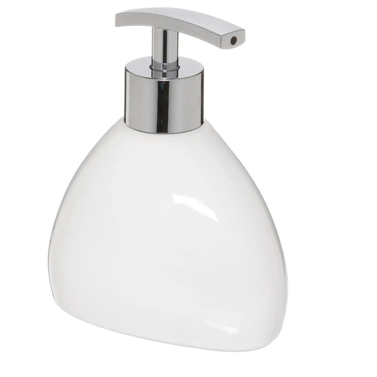 Zeeppompje/zeepdispenser van keramiek - wit - 300 ml -