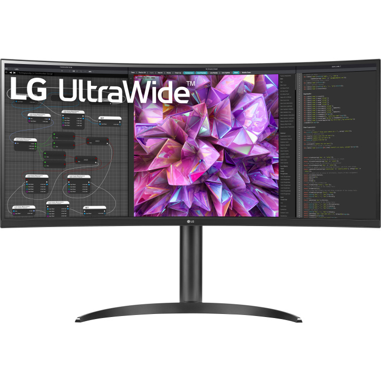 LG UltraWide 34WQ75C-B ledmonitor 2x HDMI, DisplayPort, 4x USB-A, USB-B, USB-C, RJ-45