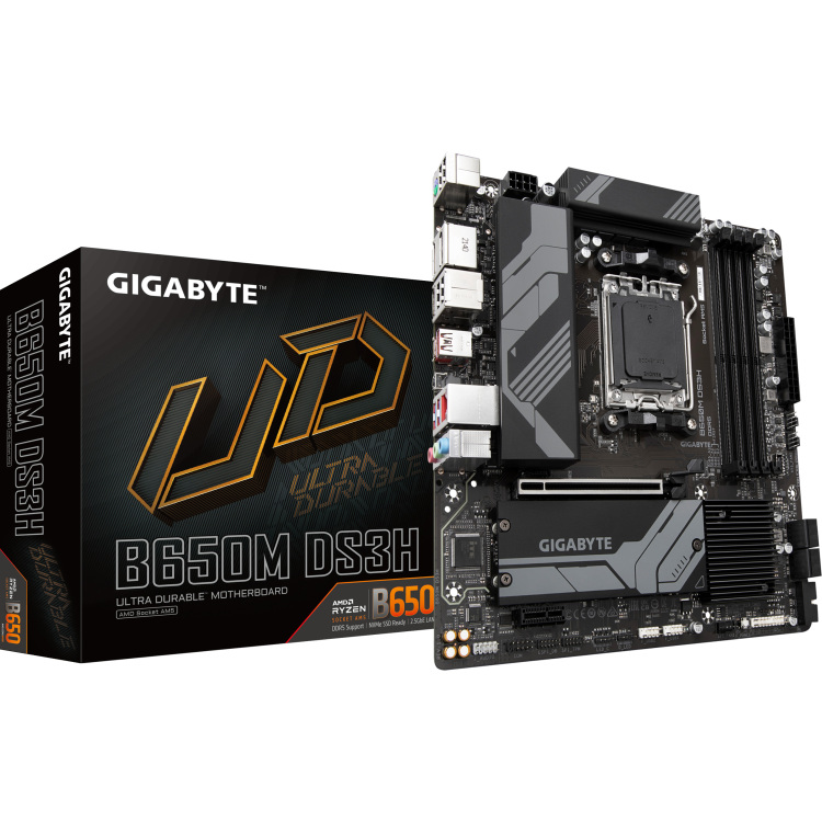 GIGABYTE B650M DS3H moederbord RAID, 2.5 Gb-LAN, Sound, µATX