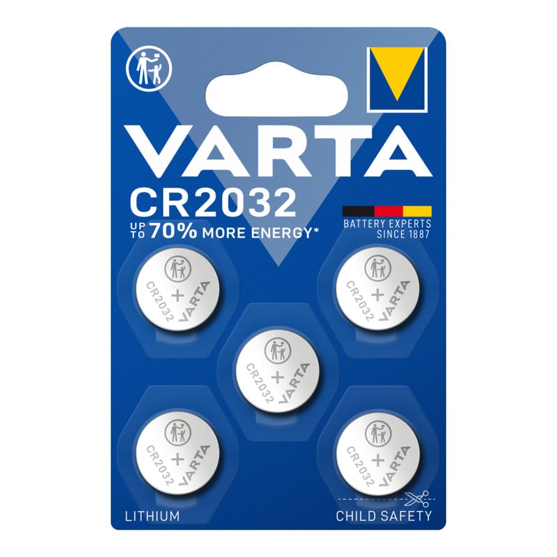 Varta knoopcel batterijen - CR2032 - set van 5