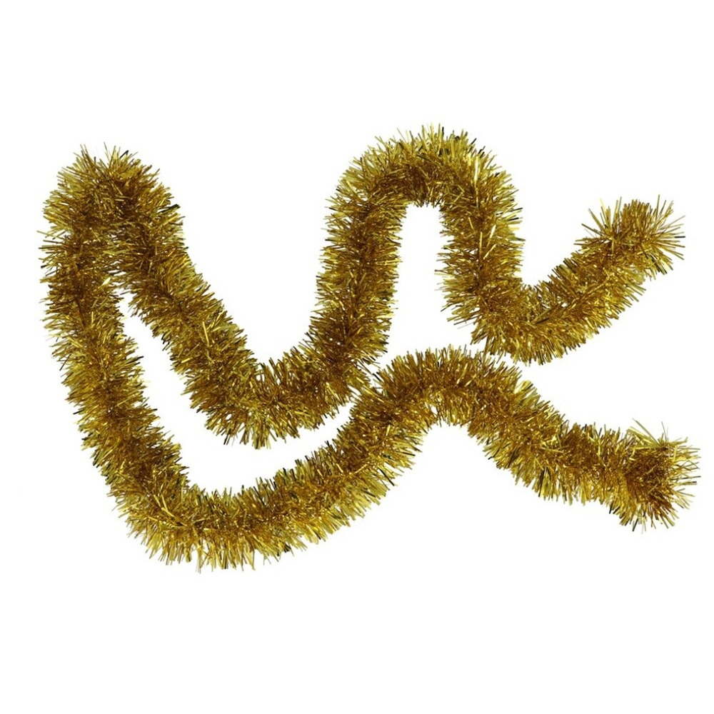 Kerstboom folie slingers/lametta guirlandes van 180 x 7 cm in de kleur glitter goud -