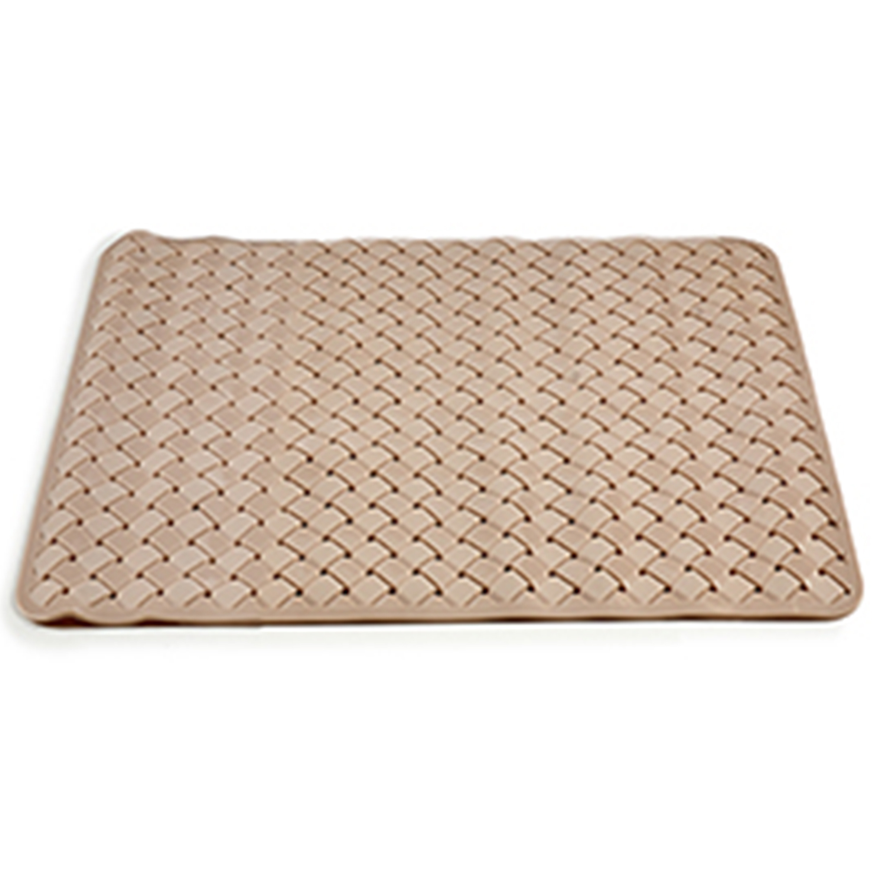 Anti-slip badkamer douche/bad mat beige PVC 78 x 38 cm -