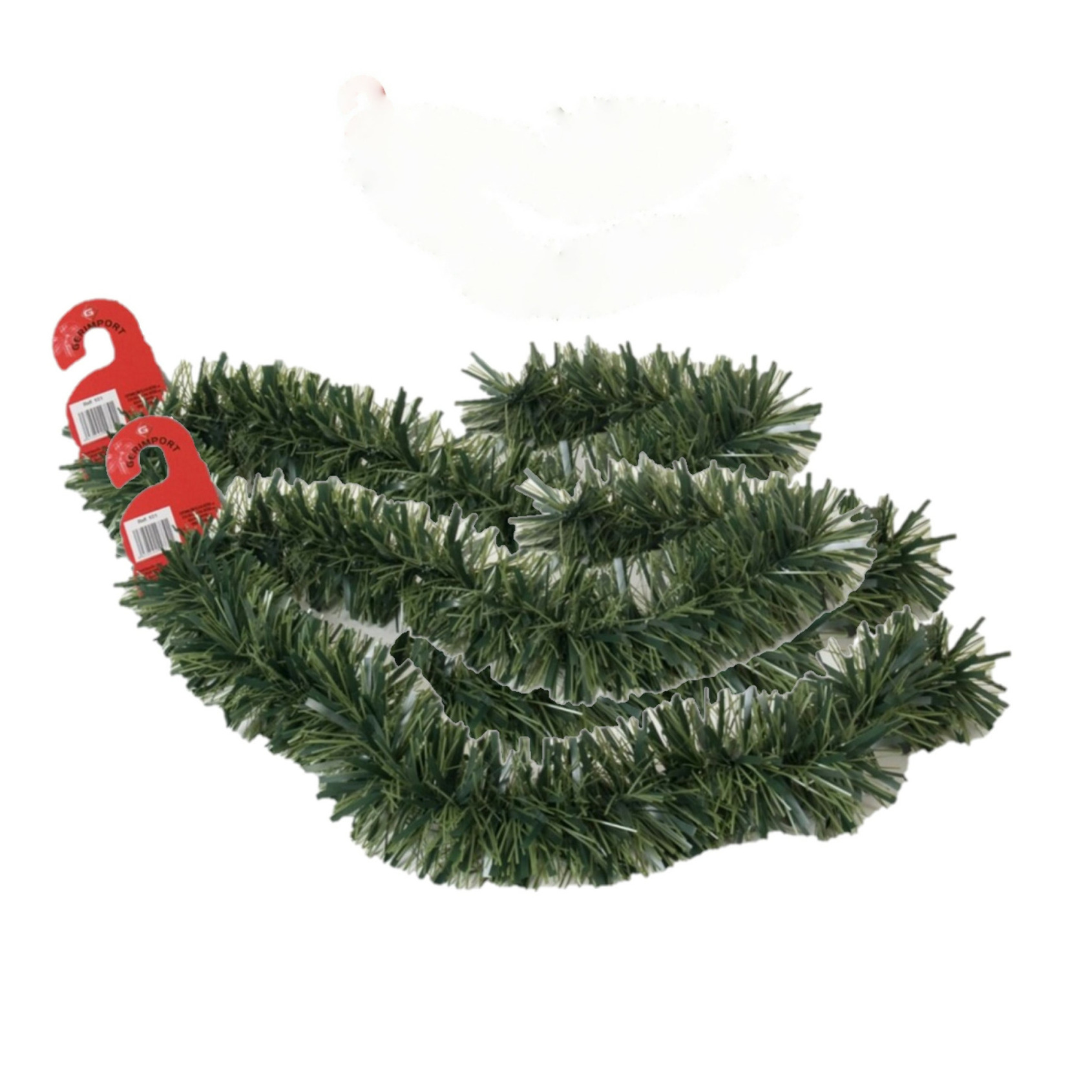 2x stuks kerstboom folie slingers/lametta guirlandes van 180 x 12 cm in de kleur glitter groen -