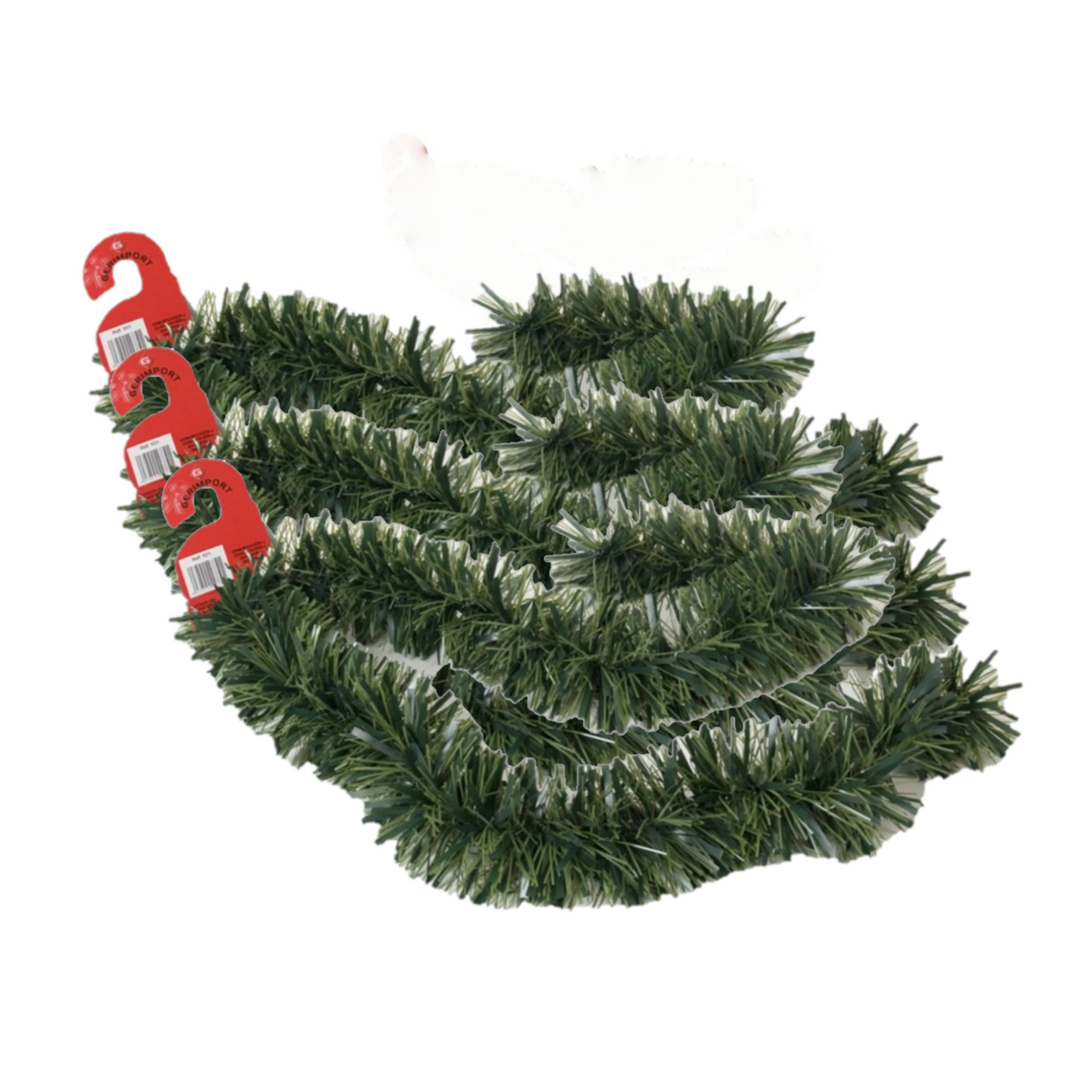 3x stuks kerstboom folie slingers/lametta guirlandes van 180 x 12 cm in de kleur glitter groen -