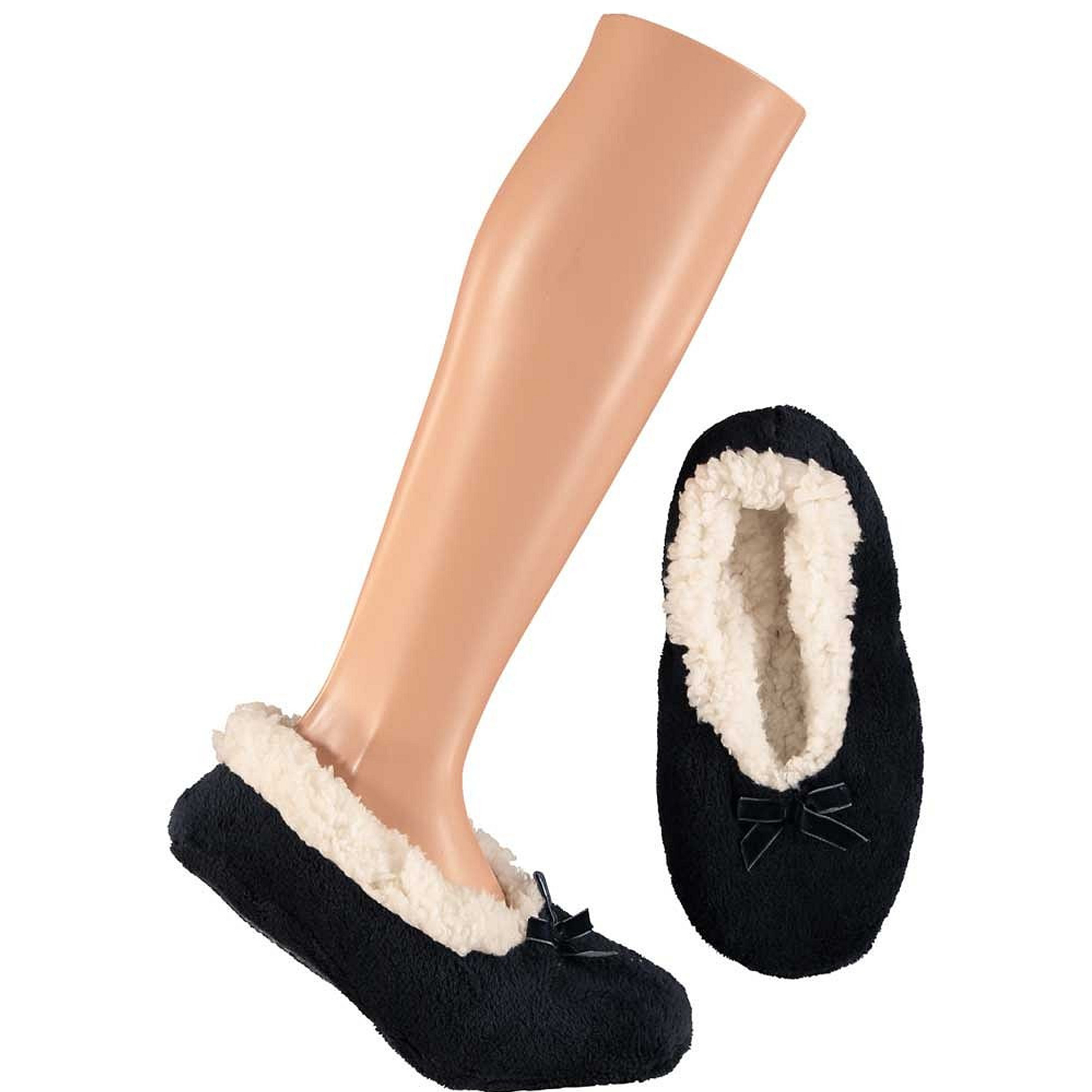 Lage dames sloffen/pantoffels marine blauw maat 40-42 40/42 -